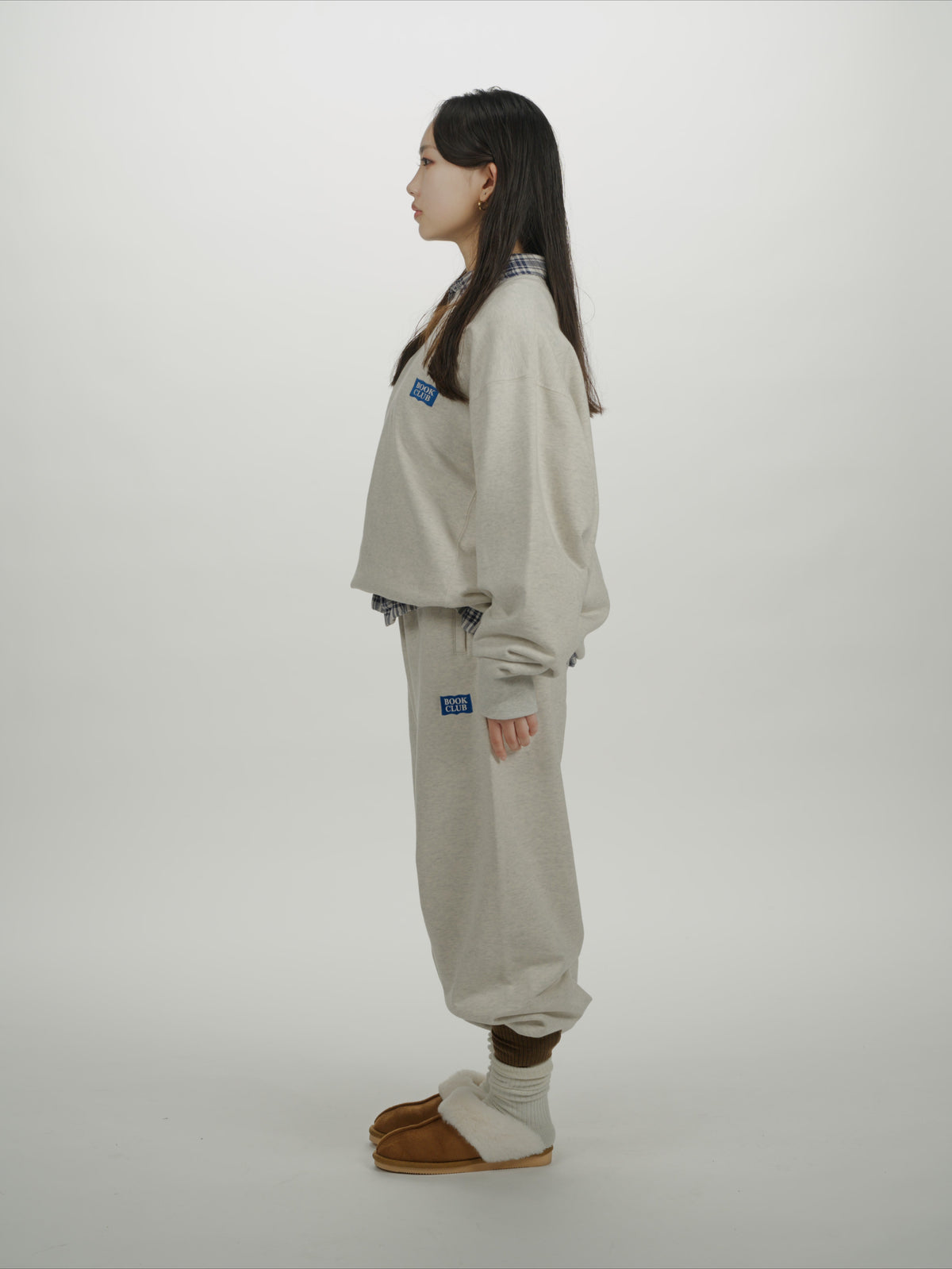 ＜BC#26001＞Heavy Oz Cotton Sweat Crew Shirt -BOOK CLUB Logo Emb-