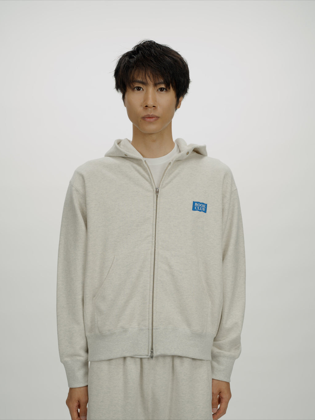 ＜BC#26002＞Heavy Oz Cotton Sweat Zip up Hoodie -BOOK CLUB Logo Emb-