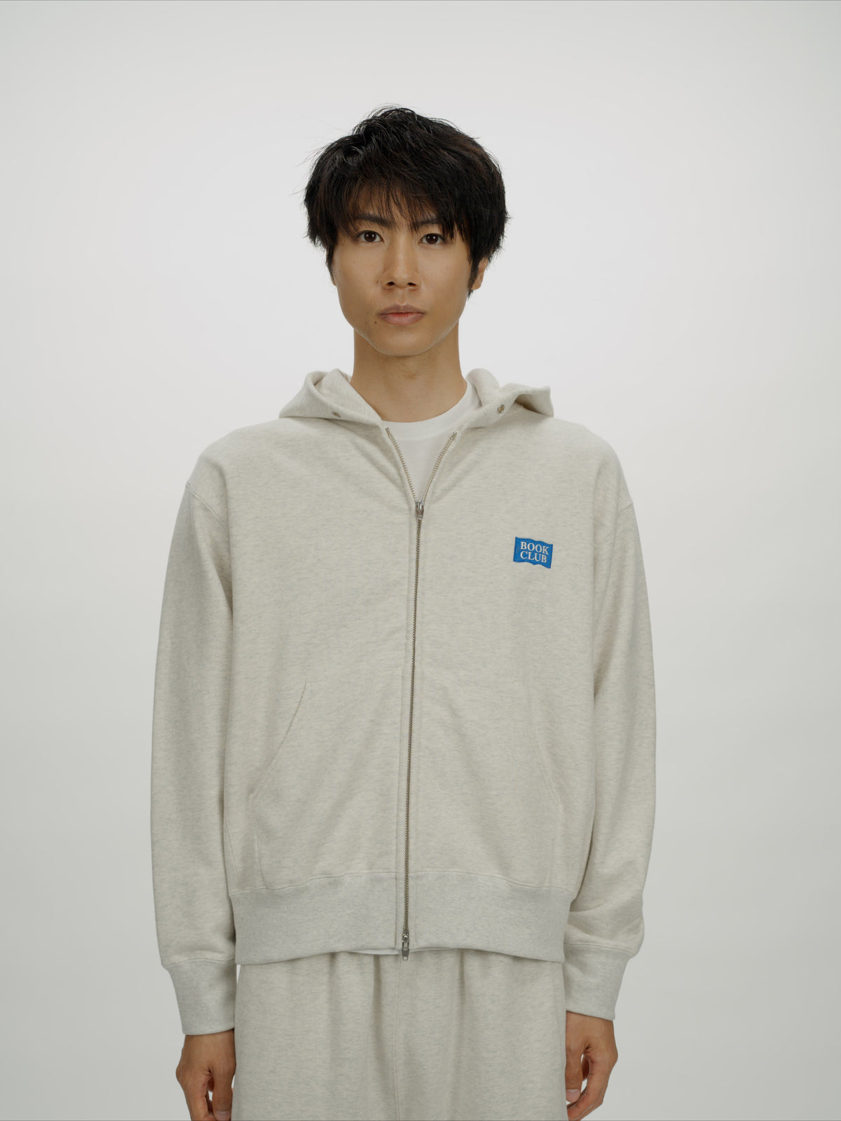 ＜BC#26002＞Heavy Oz Cotton Sweat Zip up Hoodie -BOOK CLUB Logo Emb-