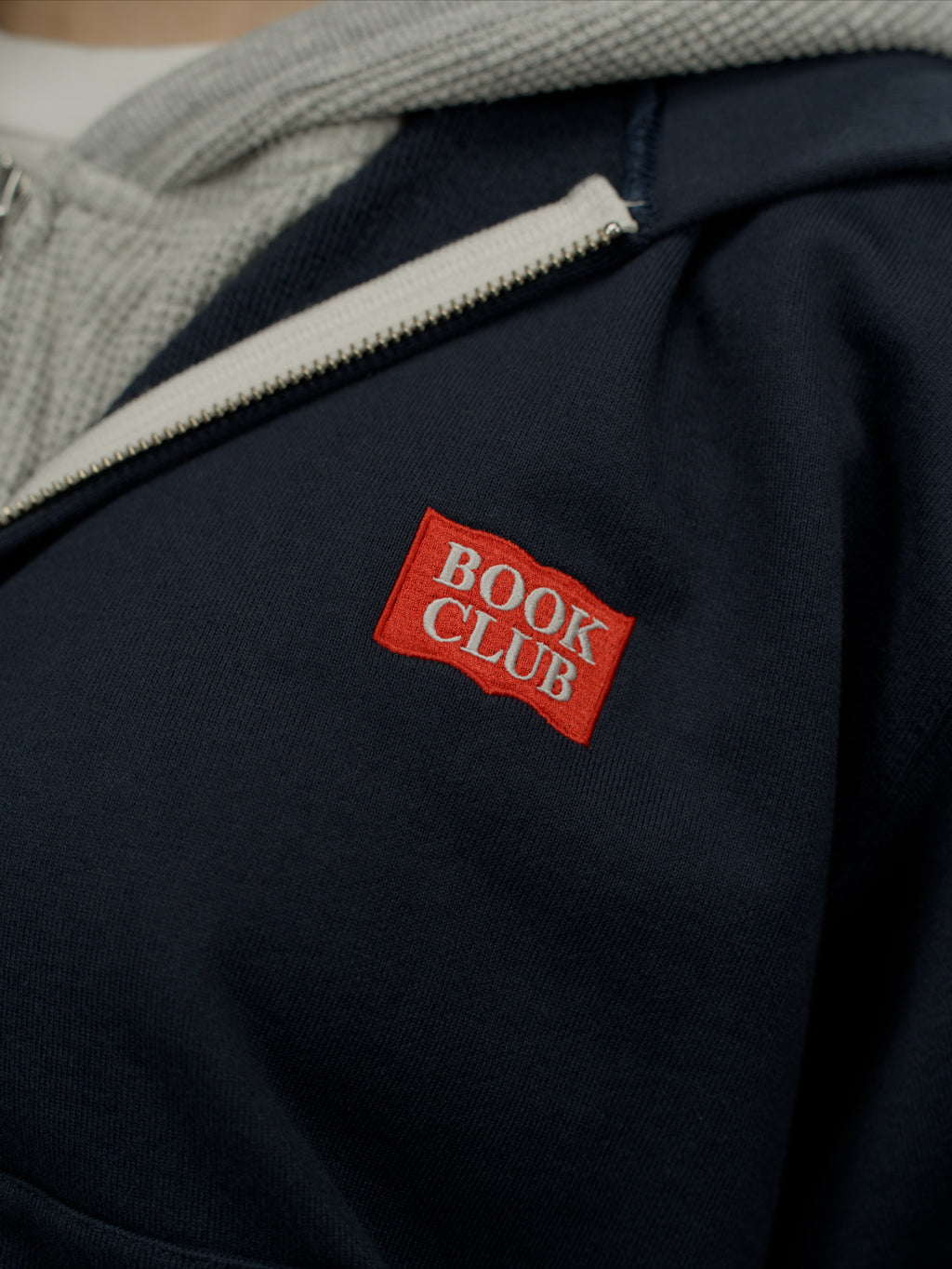 ＜BC#26002＞Heavy Oz Cotton Sweat Zip up Hoodie -BOOK CLUB Logo Emb-