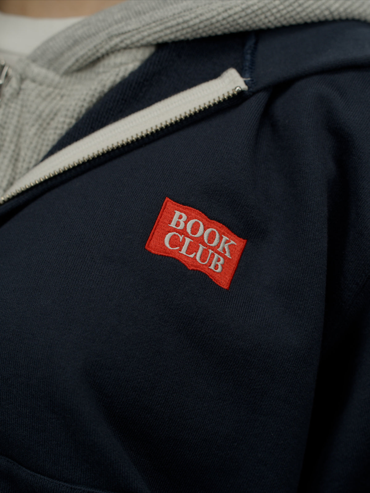 ＜BC#26002＞Heavy Oz Cotton Sweat Zip up Hoodie -BOOK CLUB Logo Emb-