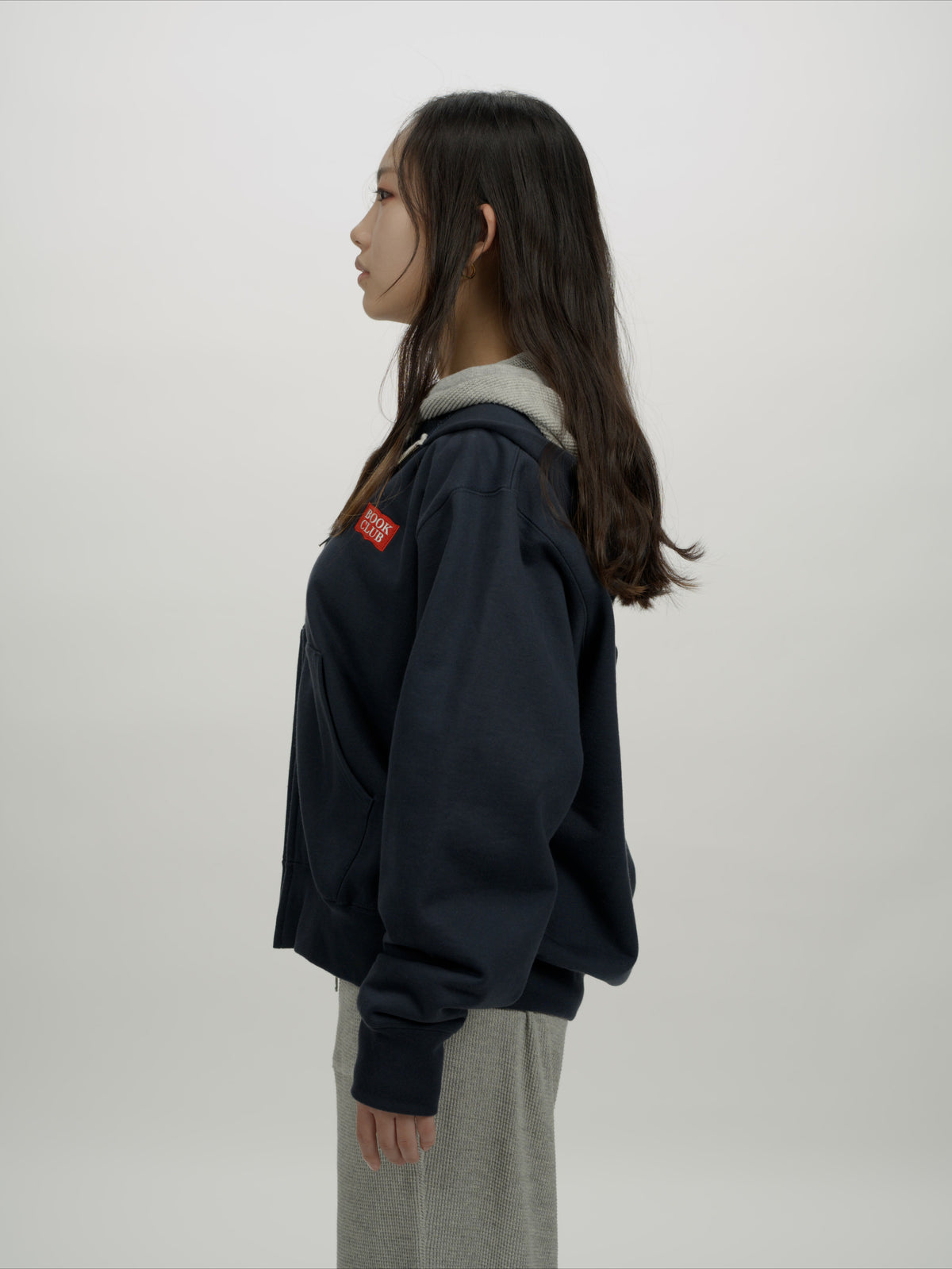 ＜BC#26002＞Heavy Oz Cotton Sweat Zip up Hoodie -BOOK CLUB Logo Emb-
