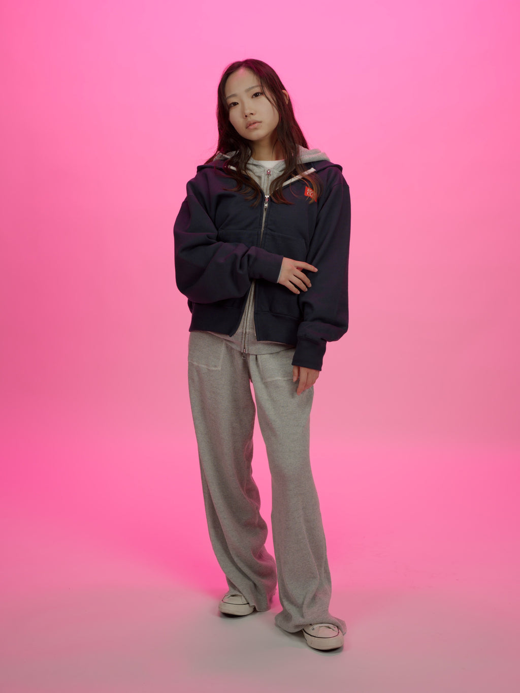 ＜BC#26002＞Heavy Oz Cotton Sweat Zip up Hoodie -BOOK CLUB Logo Emb-