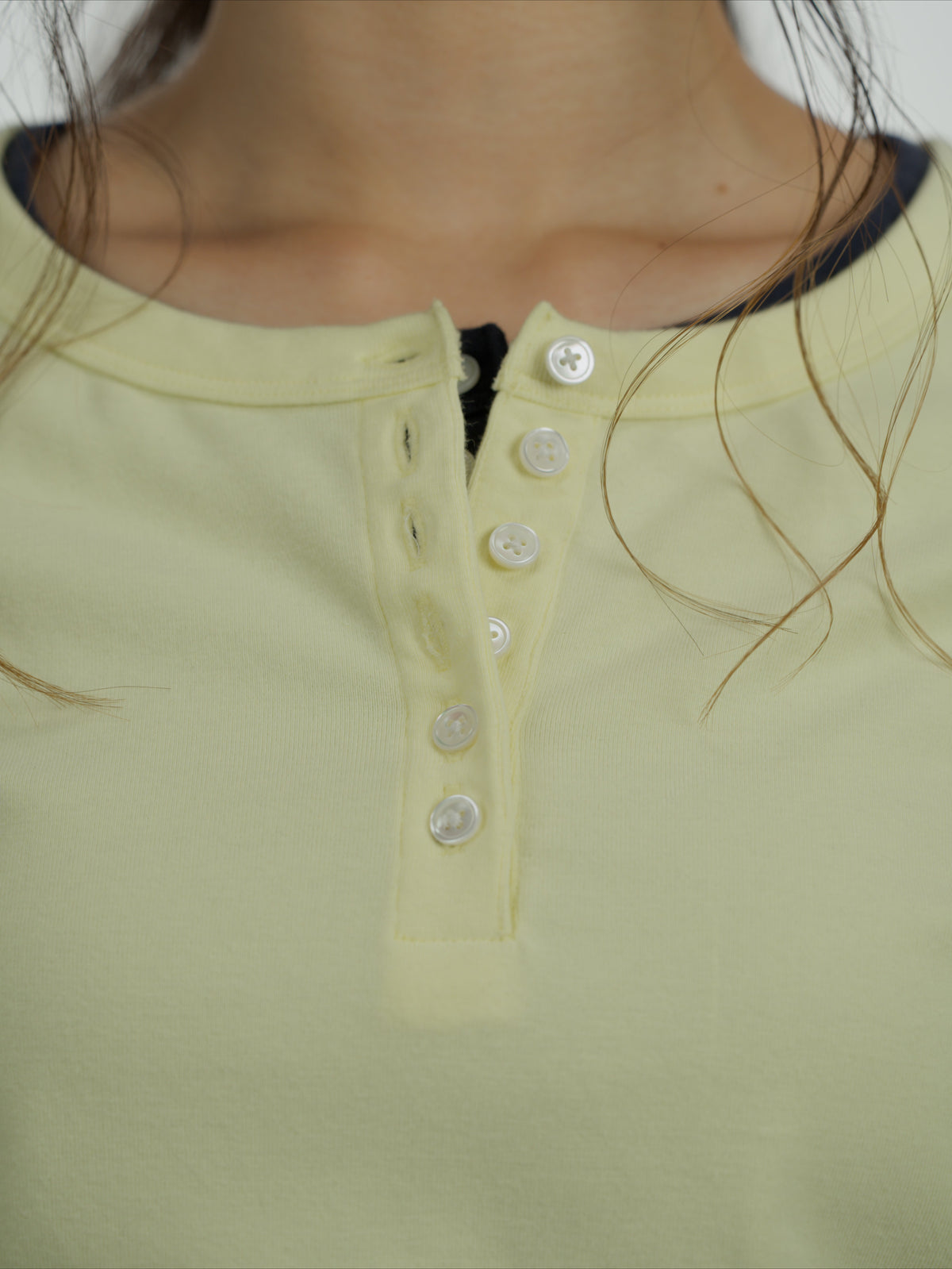 ＜BCW#26053＞Baby Rib L/S Henley Neck Shirt