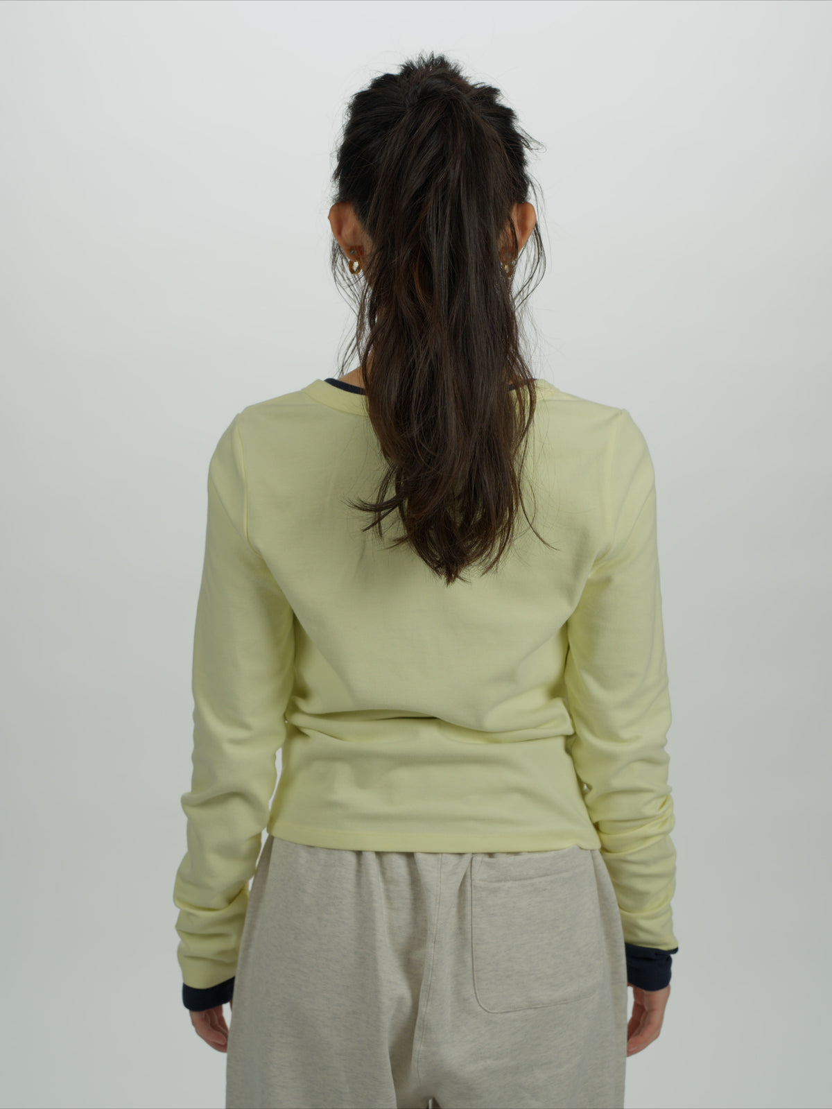 ＜BCW#26053＞Baby Rib L/S Henley Neck Shirt