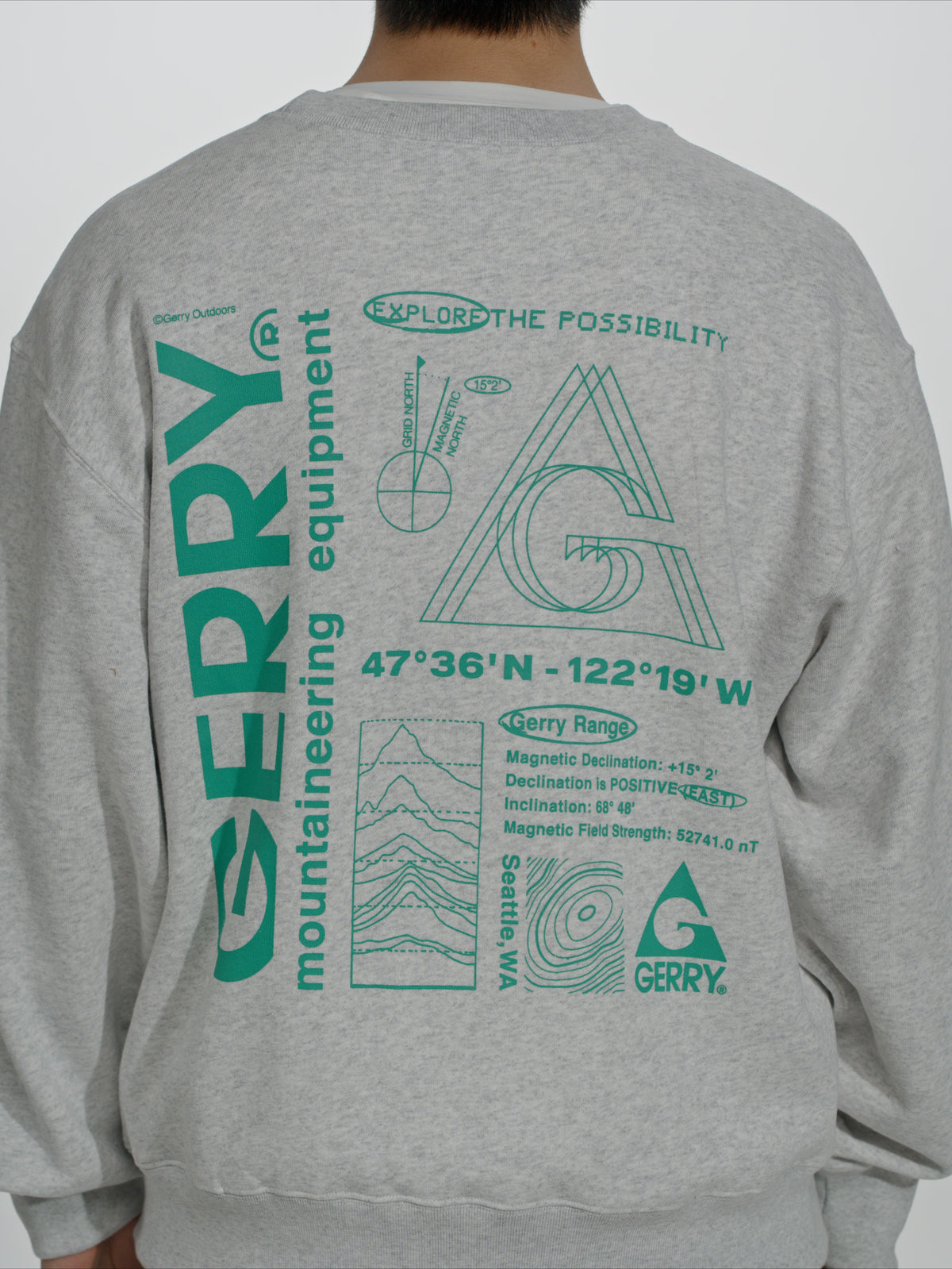 ＜GRC#26518-B＞ 13oz Heavy Cotton Sweat Graphic Crew Shirt