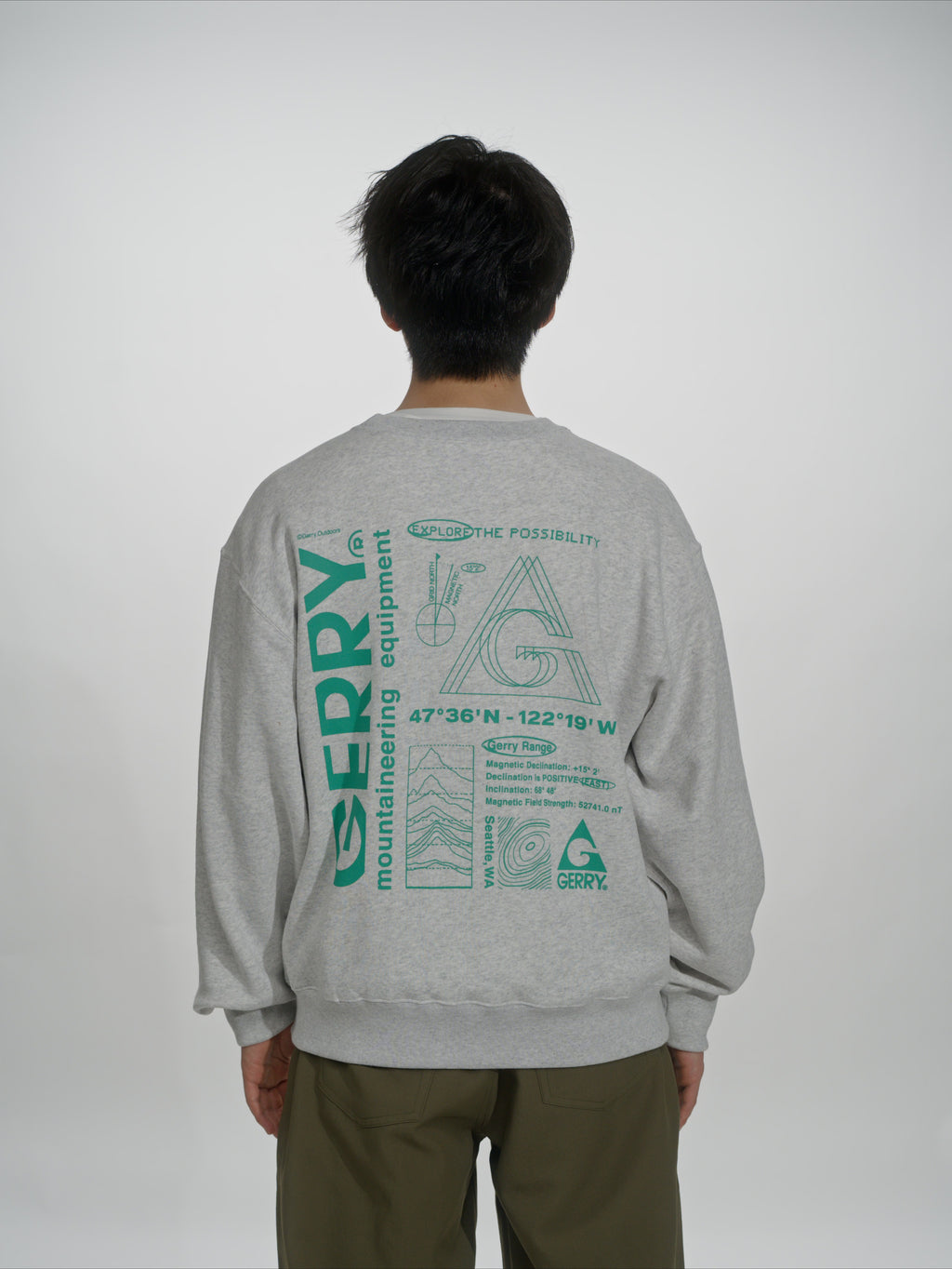 ＜GRC#26518-B＞ 13oz Heavy Cotton Sweat Graphic Crew Shirt