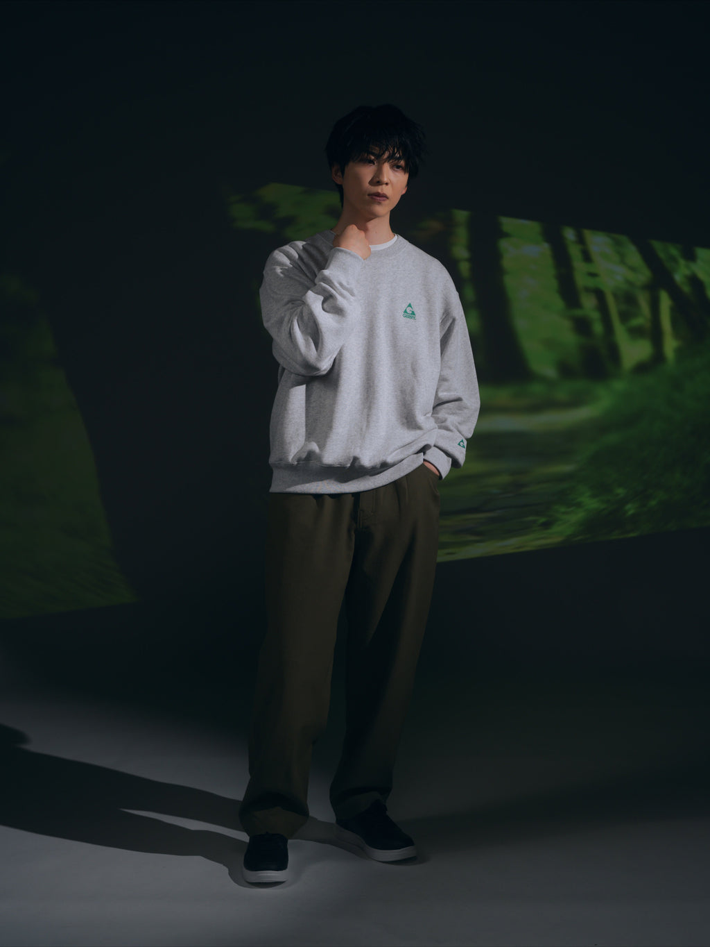 ＜GRC#26518-B＞ 13oz Heavy Cotton Sweat Graphic Crew Shirt