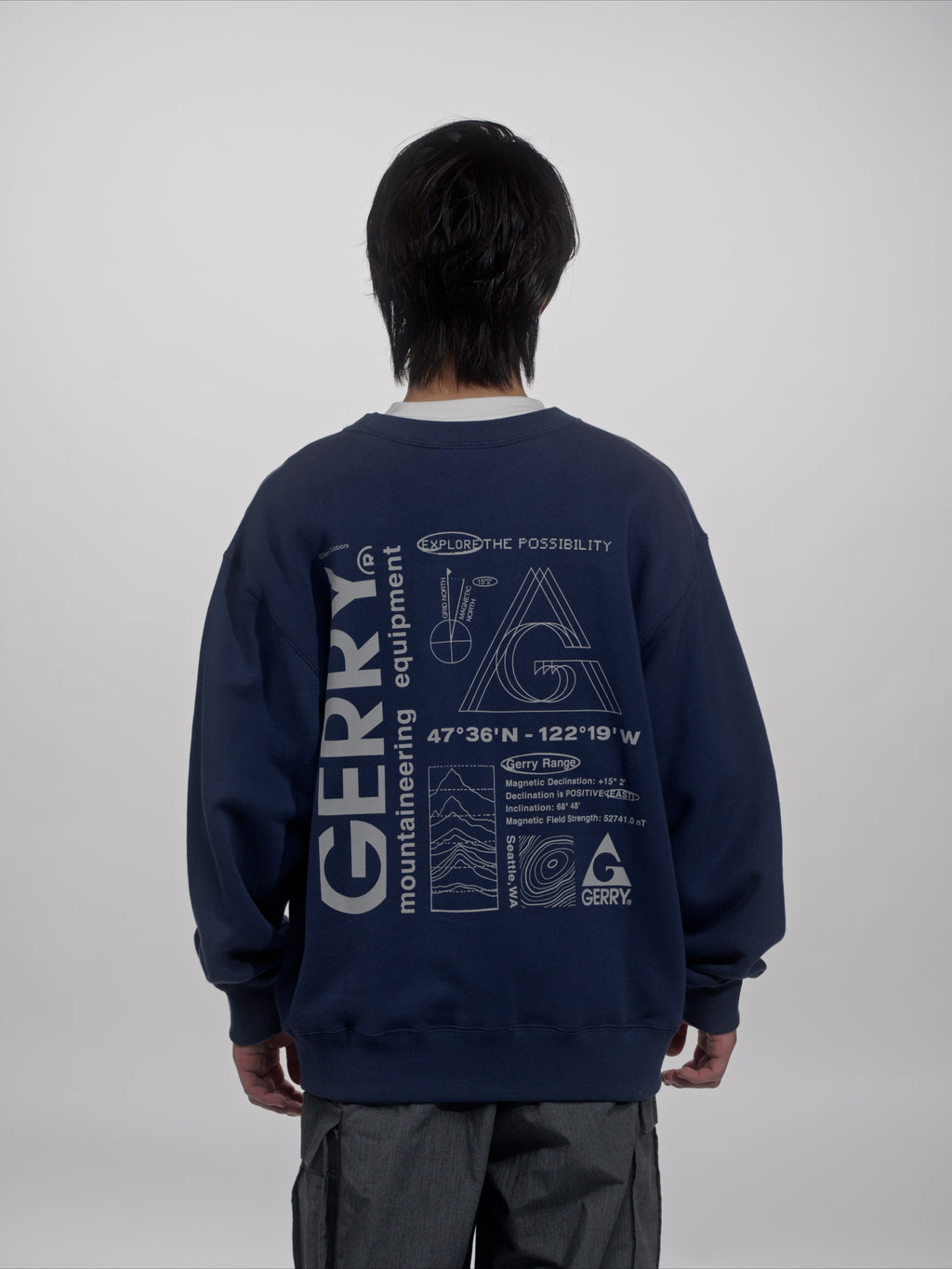 ＜GRC#26518-B＞ 13oz Heavy Cotton Sweat Graphic Crew Shirt