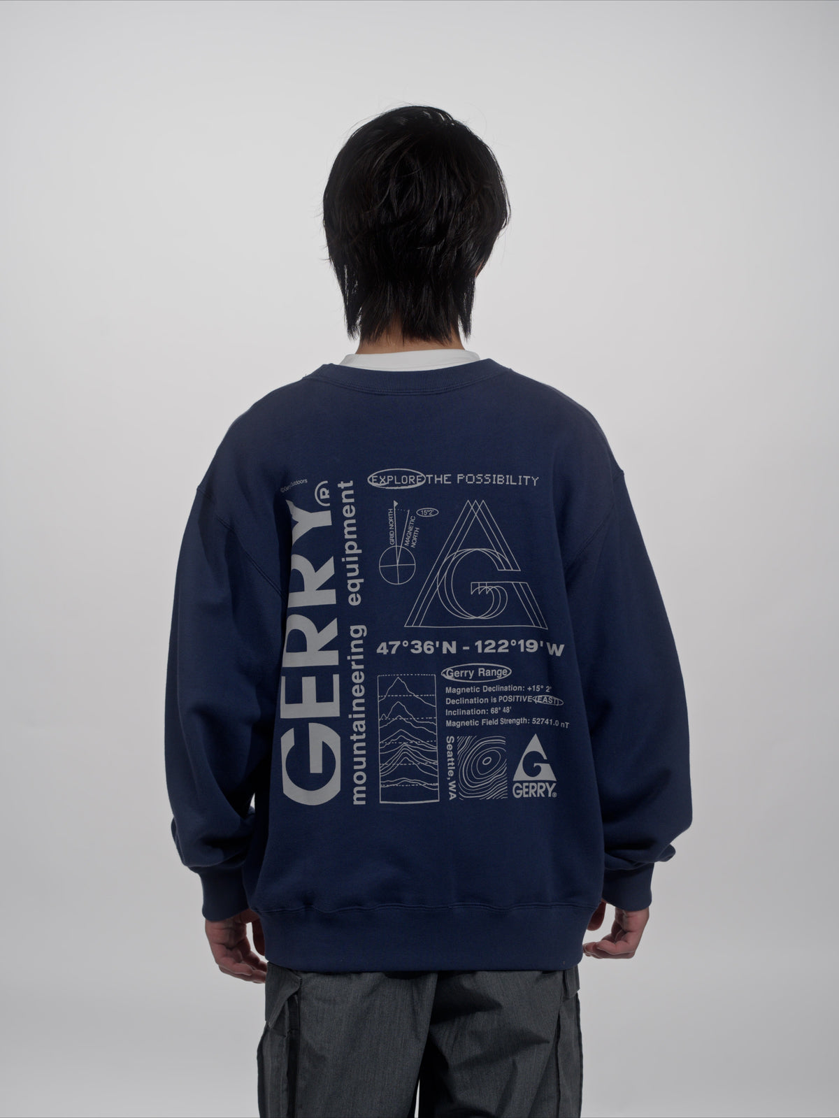 ＜GRC#26518-B＞ 13oz Heavy Cotton Sweat Graphic Crew Shirt