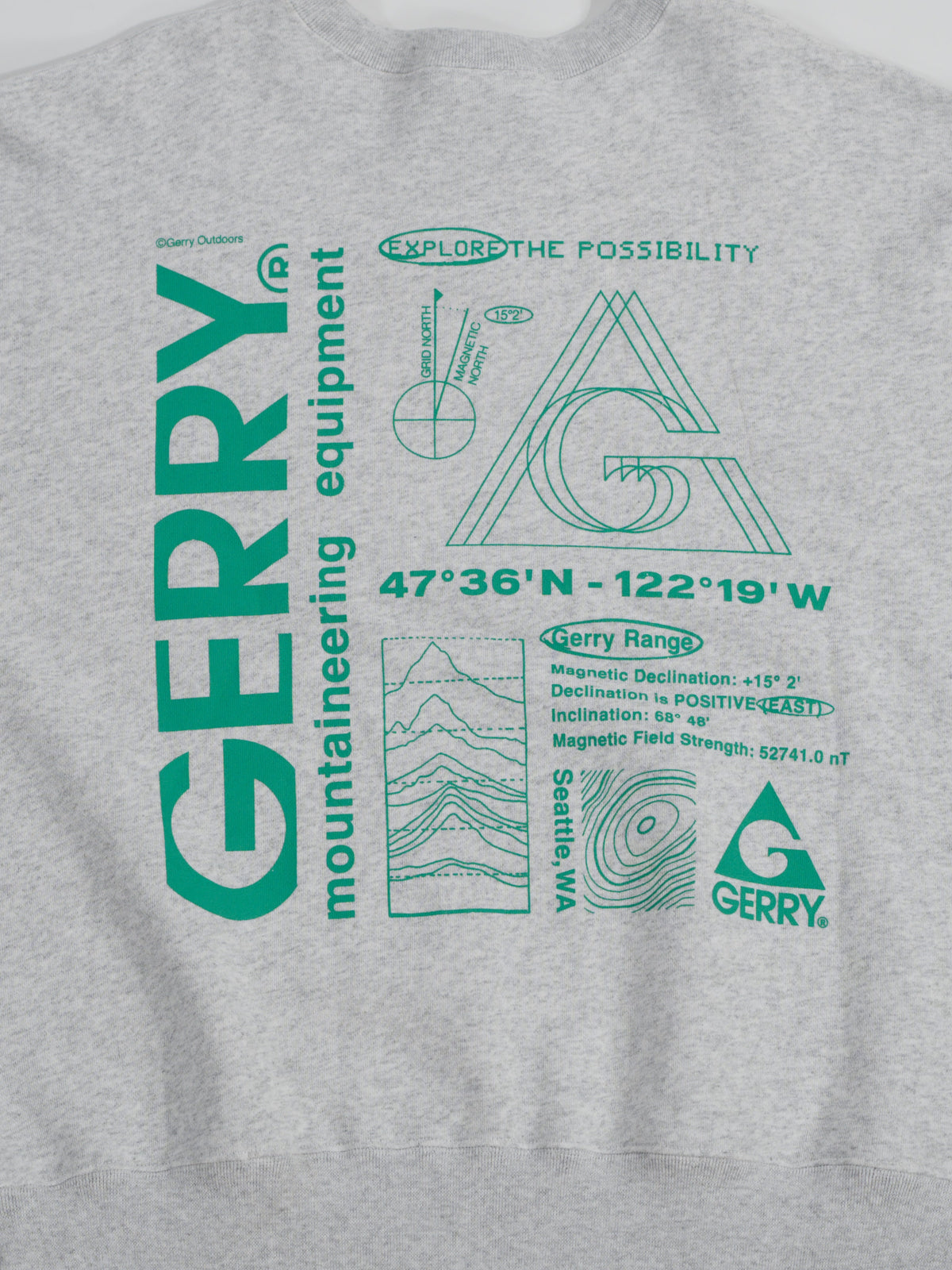 ＜GRC#26518-B＞ 13oz Heavy Cotton Sweat Graphic Crew Shirt