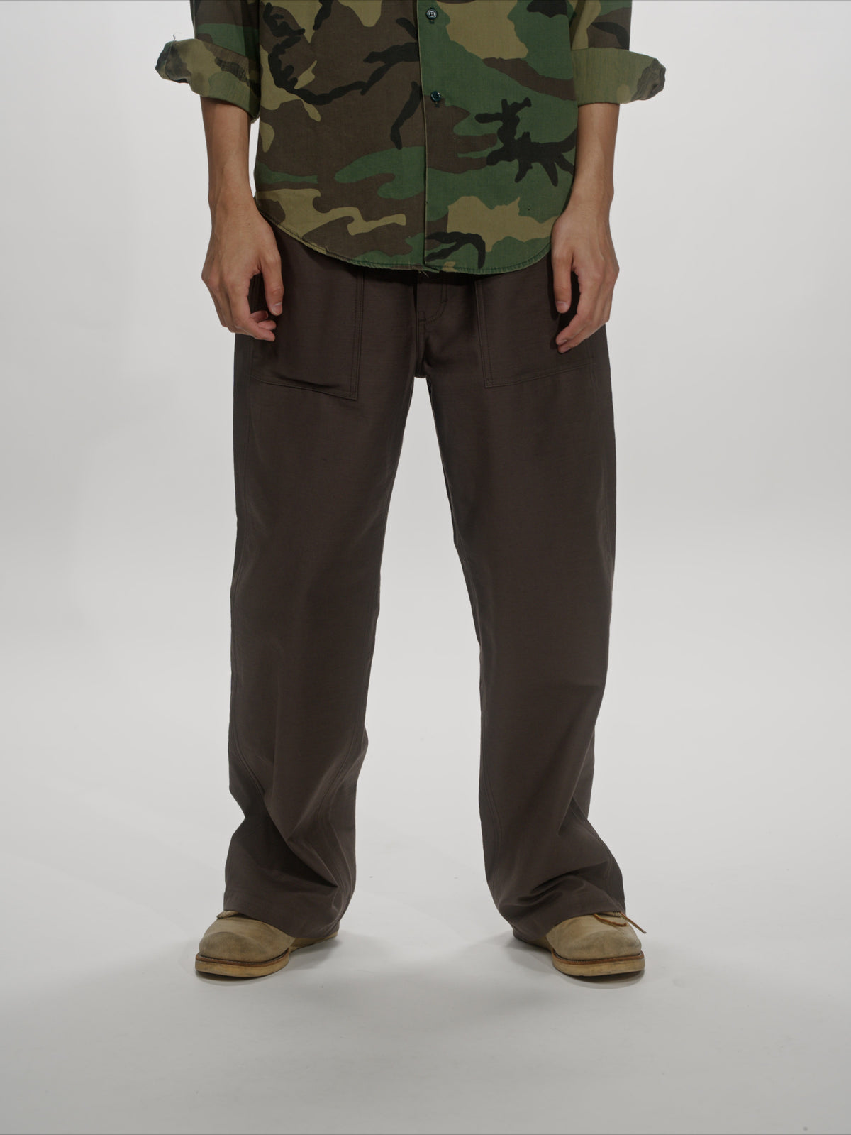 ＜GHI#26552＞ Back Satin Fatigue Pants 'BAGGY'