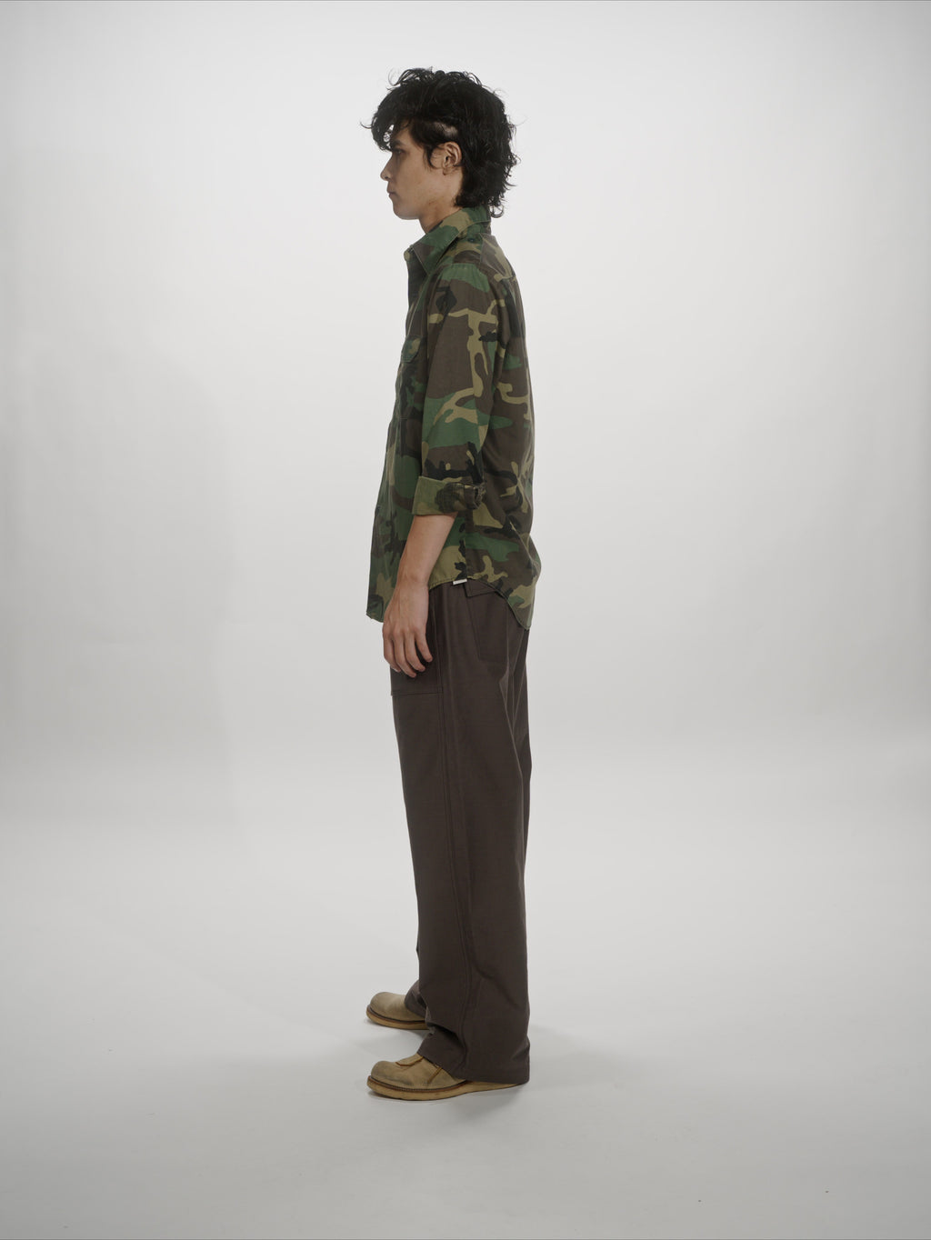 ＜GHI#26552＞ Back Satin Fatigue Pants 'BAGGY'