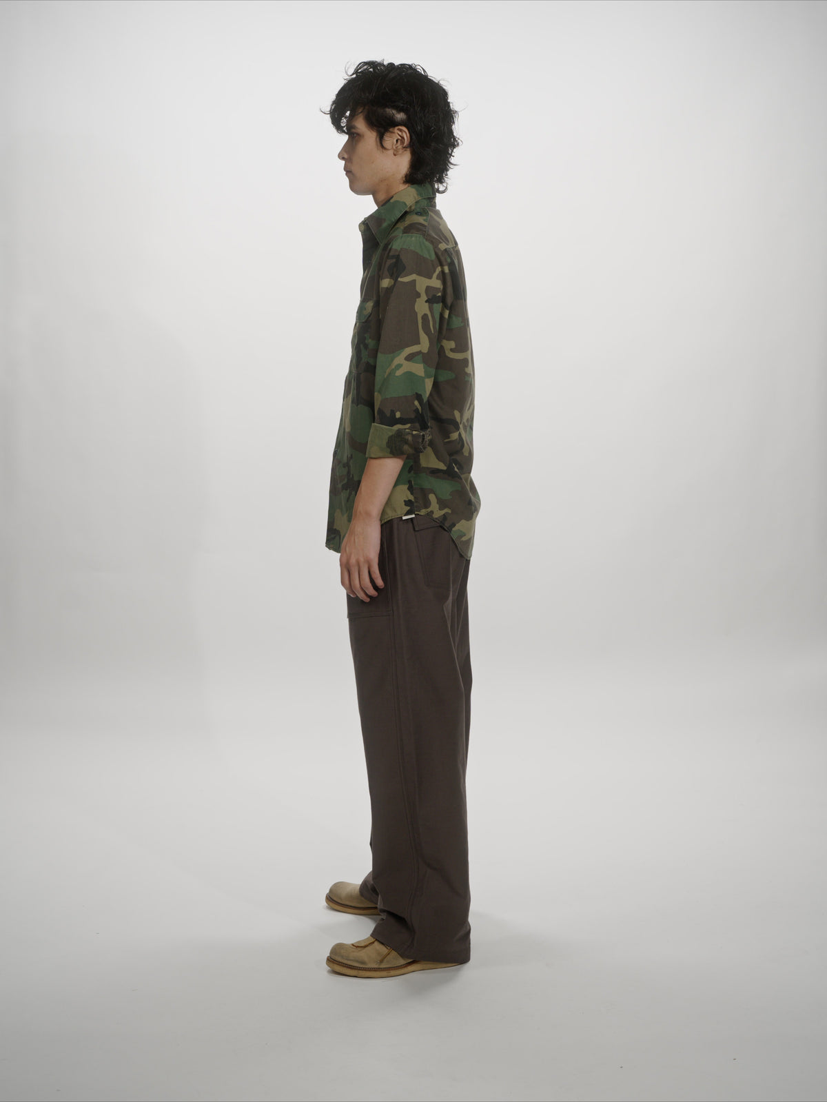 ＜GHI#26552＞ Back Satin Fatigue Pants 'BAGGY'