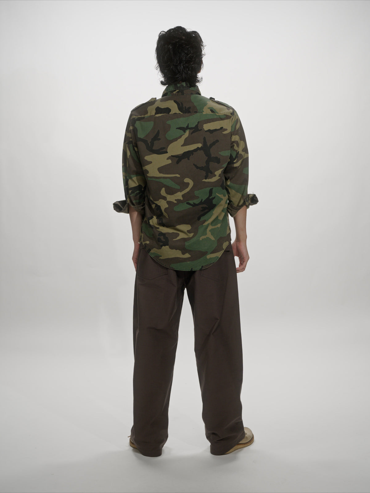 ＜GHI#26552＞ Back Satin Fatigue Pants 'BAGGY'