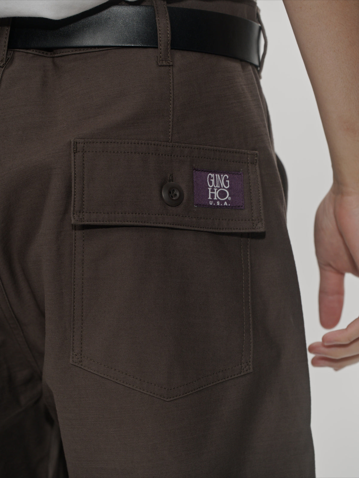 ＜GHI#26552＞ Back Satin Fatigue Pants 'BAGGY'