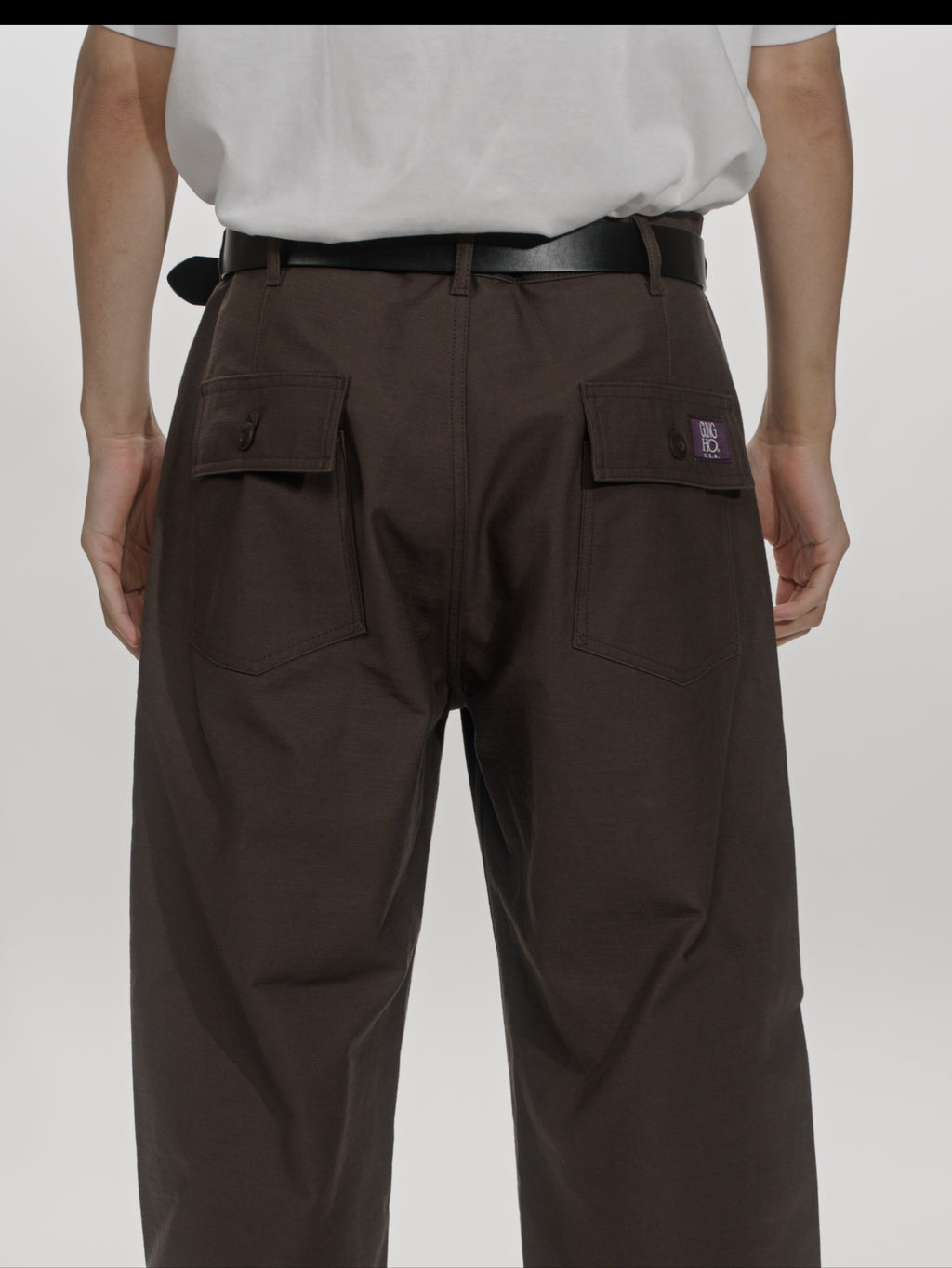 ＜GHI#26552＞ Back Satin Fatigue Pants 'BAGGY'