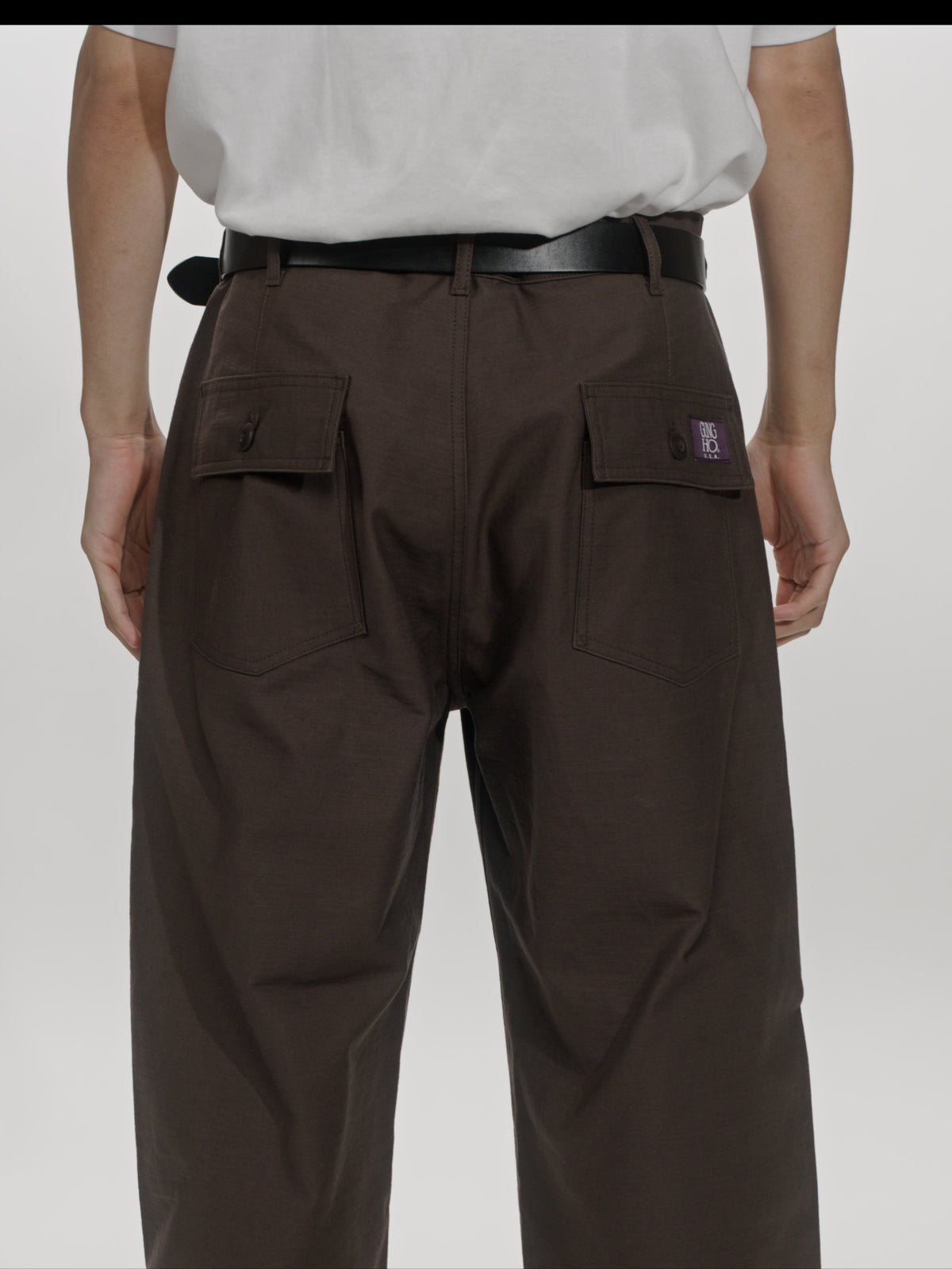 ＜GHI#26552＞ Back Satin Fatigue Pants 'BAGGY'