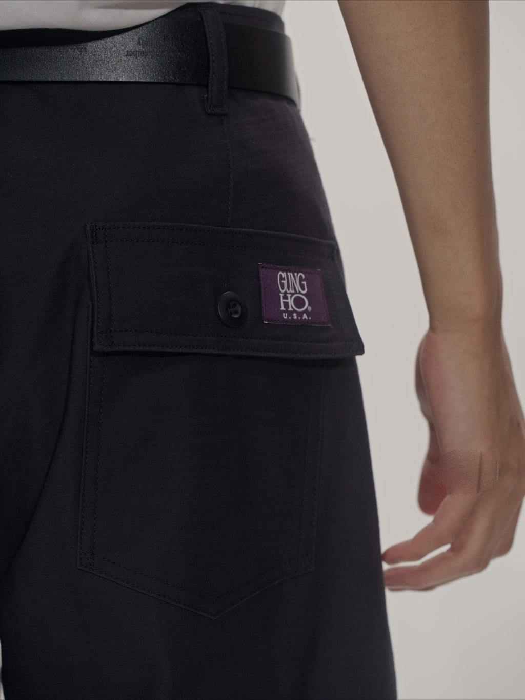 ＜GHI#26552＞ Back Satin Fatigue Pants 'BAGGY'