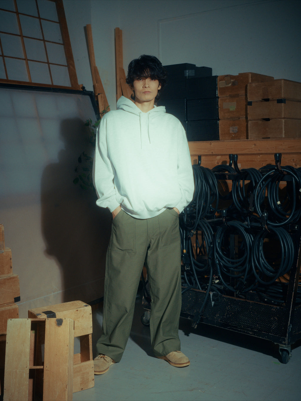 ＜GHI#26552＞ Back Satin Fatigue Pants 'BAGGY'