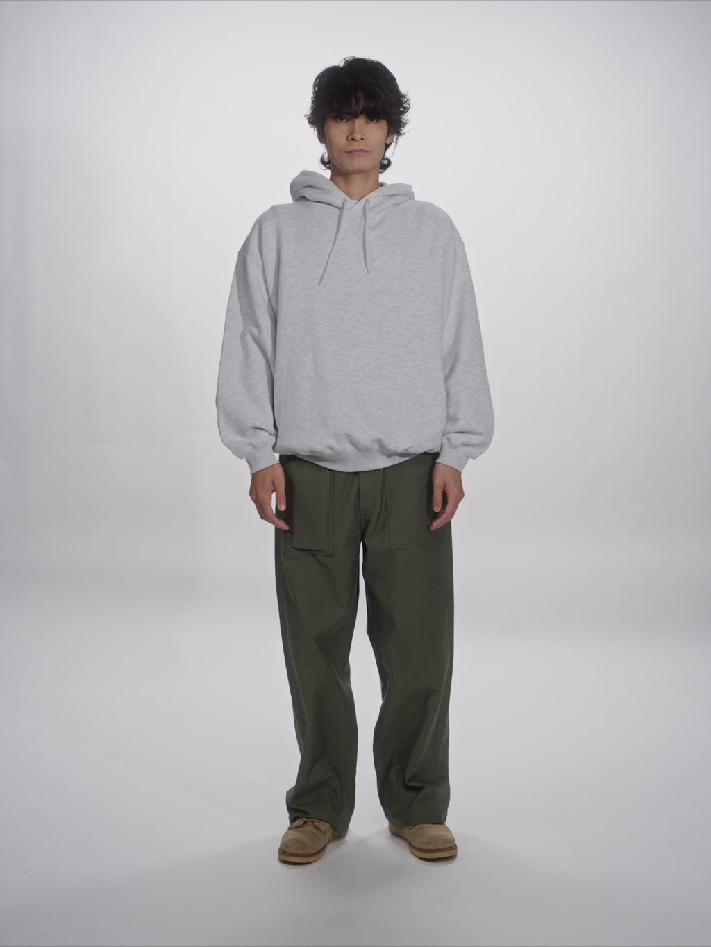 ＜GHI#26552＞ Back Satin Fatigue Pants 'BAGGY'