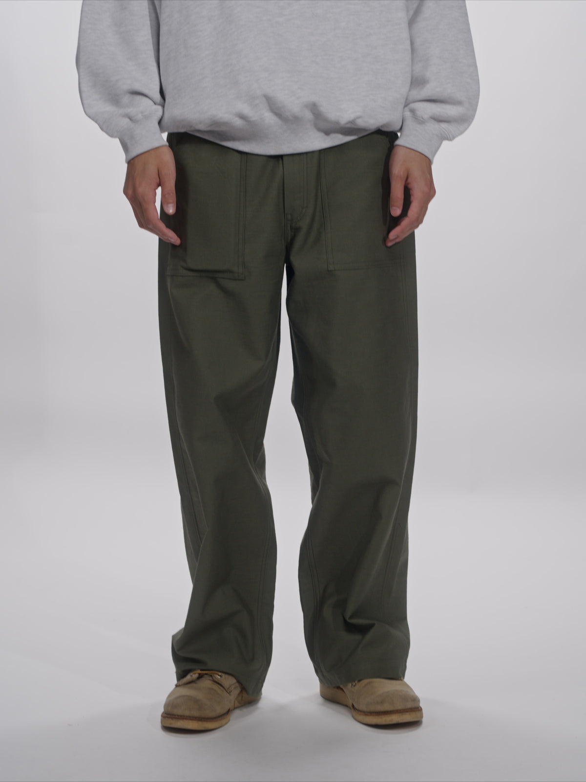 ＜GHI#26552＞ Back Satin Fatigue Pants 'BAGGY'