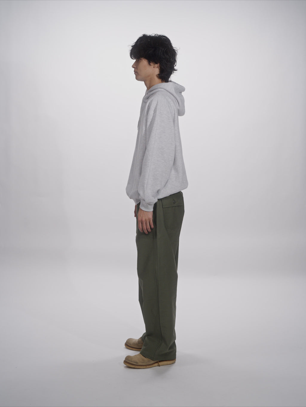 ＜GHI#26552＞ Back Satin Fatigue Pants 'BAGGY'