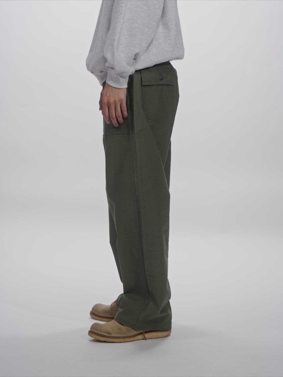 ＜GHI#26552＞ Back Satin Fatigue Pants 'BAGGY'