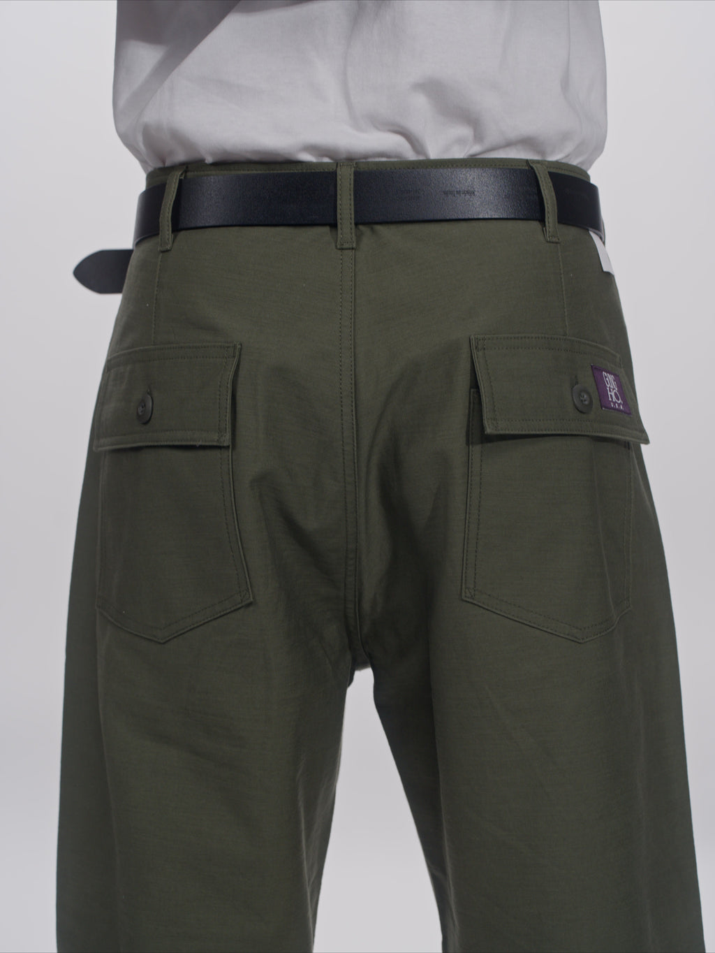 ＜GHI#26552＞ Back Satin Fatigue Pants 'BAGGY'