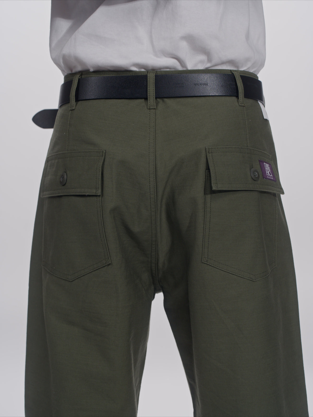 ＜GHI#26552＞ Back Satin Fatigue Pants 'BAGGY'