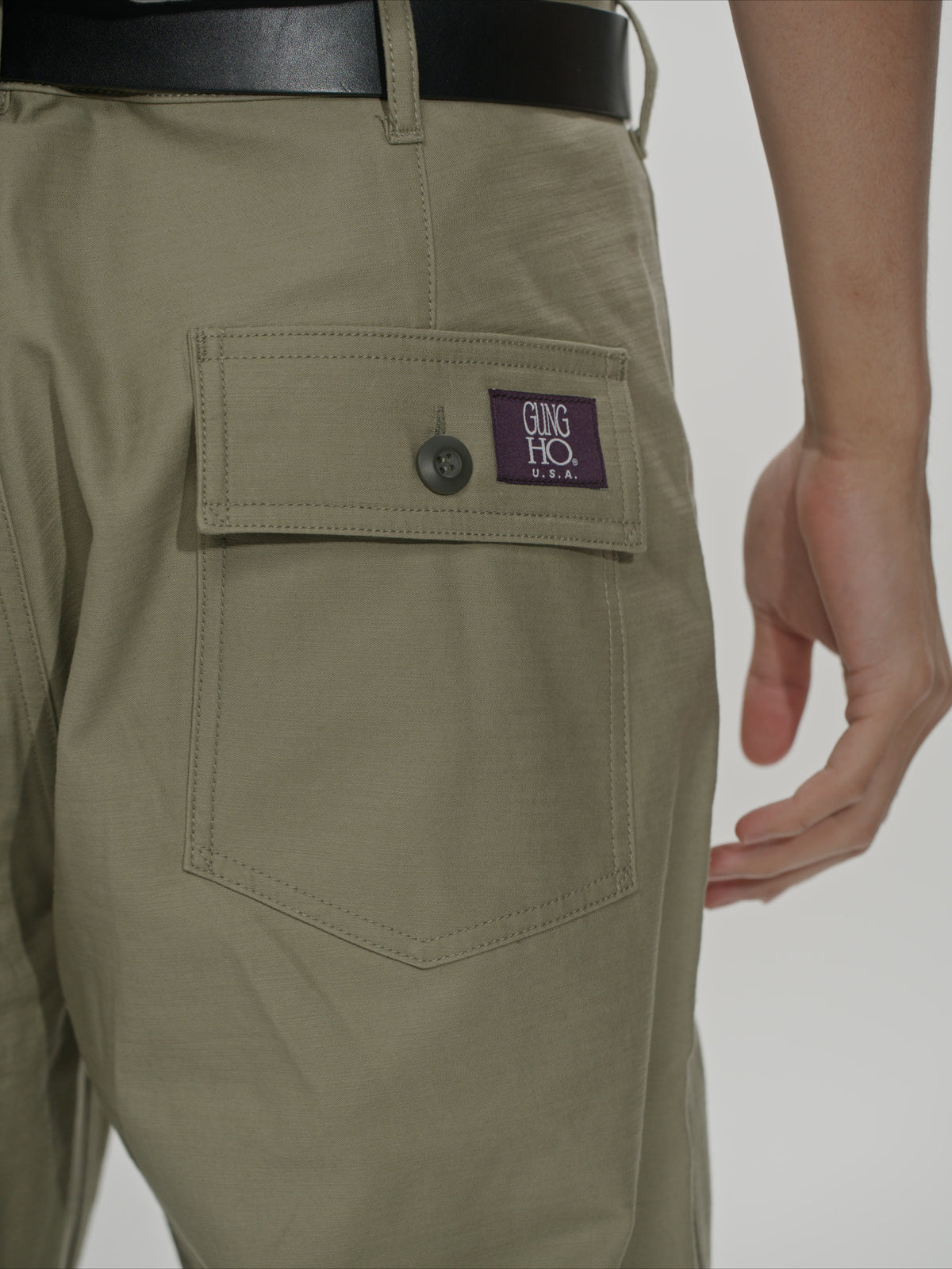 ＜GHI#26552＞ Back Satin Fatigue Pants 'BAGGY'