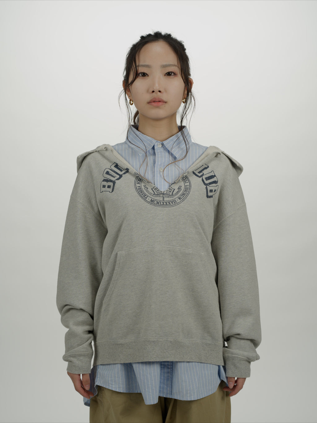 ＜BC#26606＞ Vtg. Cut off Sweat Hoodie