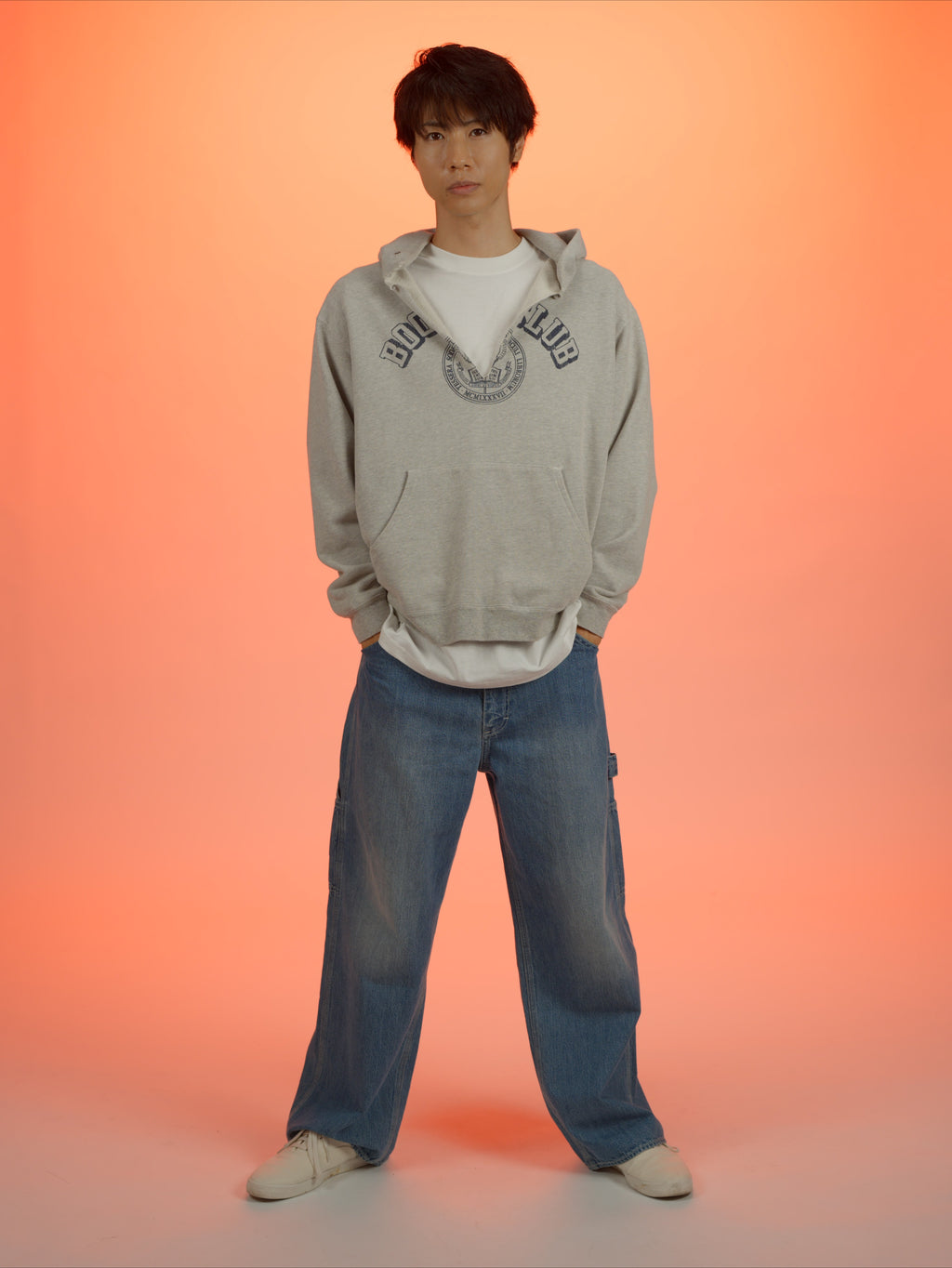 ＜BC#26606＞ Vtg. Cut off Sweat Hoodie
