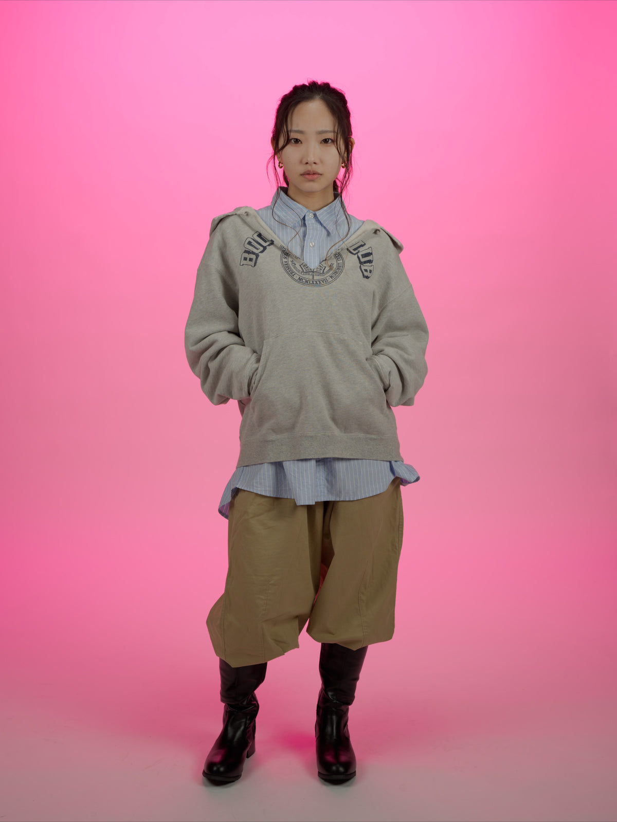 ＜BC#26606＞ Vtg. Cut off Sweat Hoodie