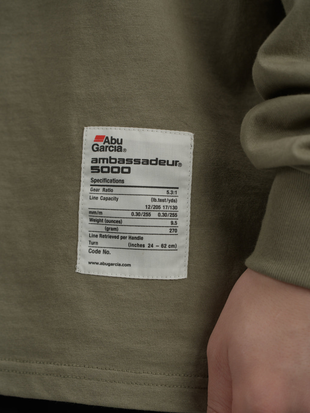 ＜AGC#26719＞7.5oz O.E. Cotton 'Abu Garcia' Logo T