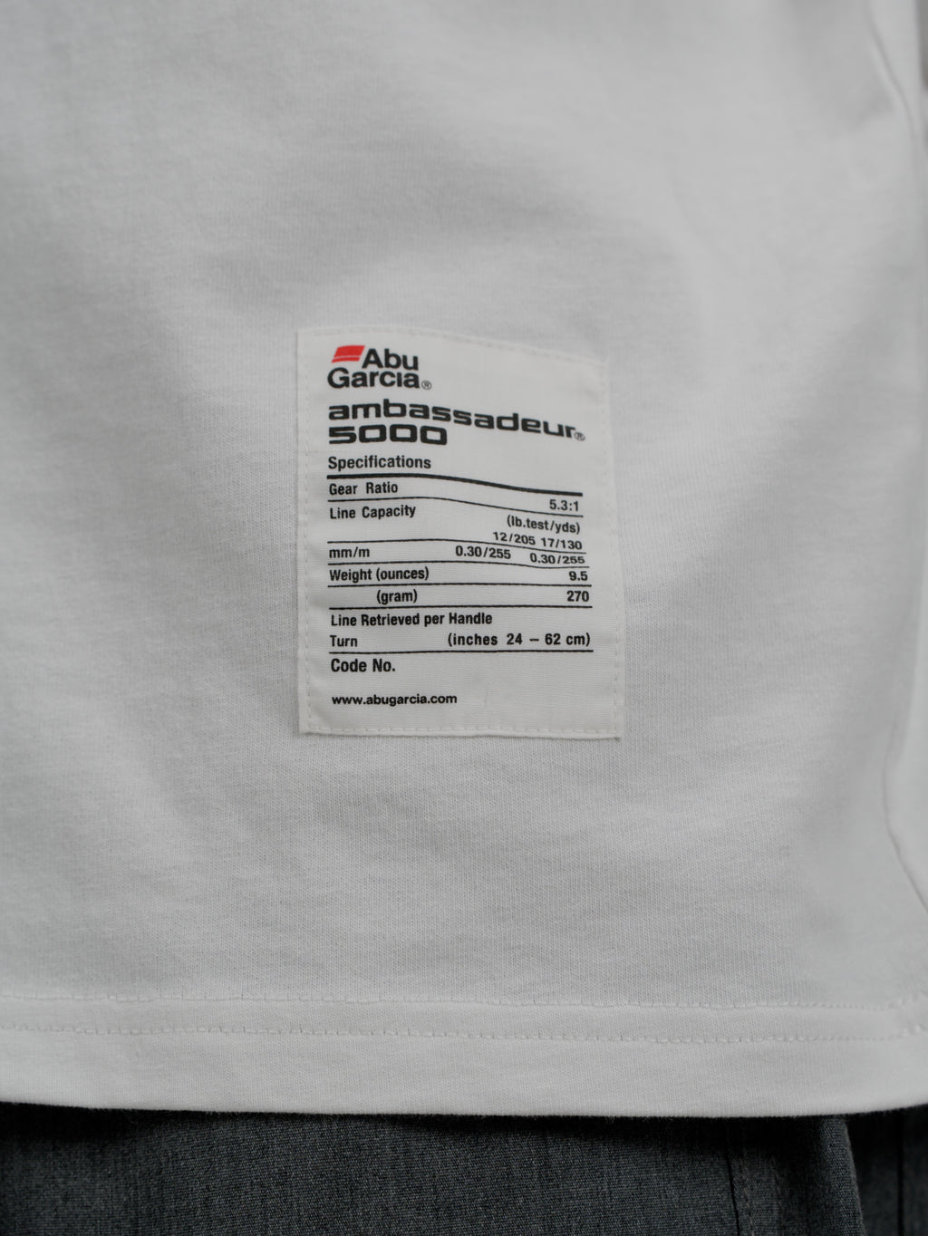 ＜AGC#26719＞7.5oz O.E. Cotton 'Abu Garcia' Logo T