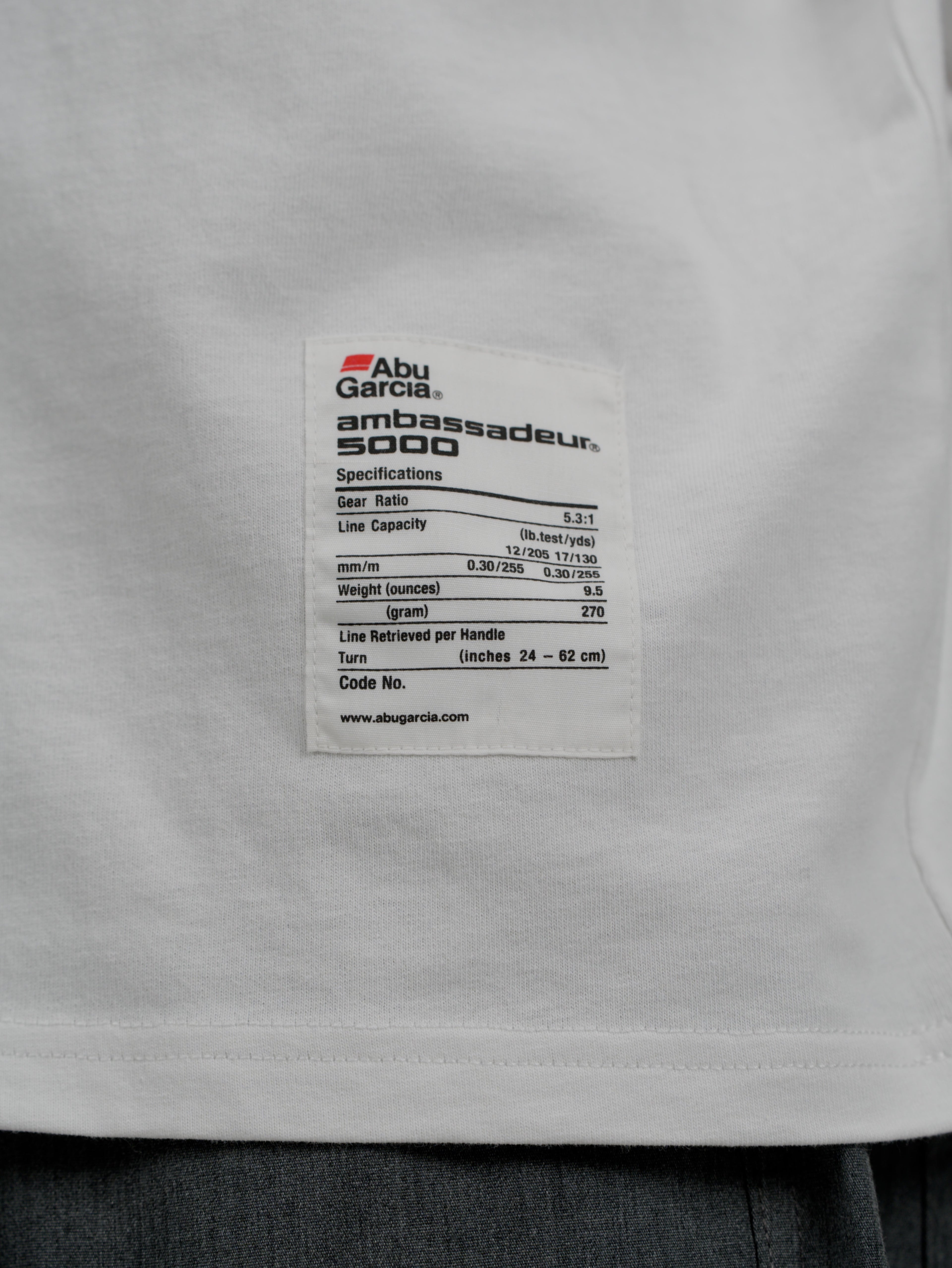＜AGC#26719＞7.5oz O.E. Cotton 'Abu Garcia' Logo T