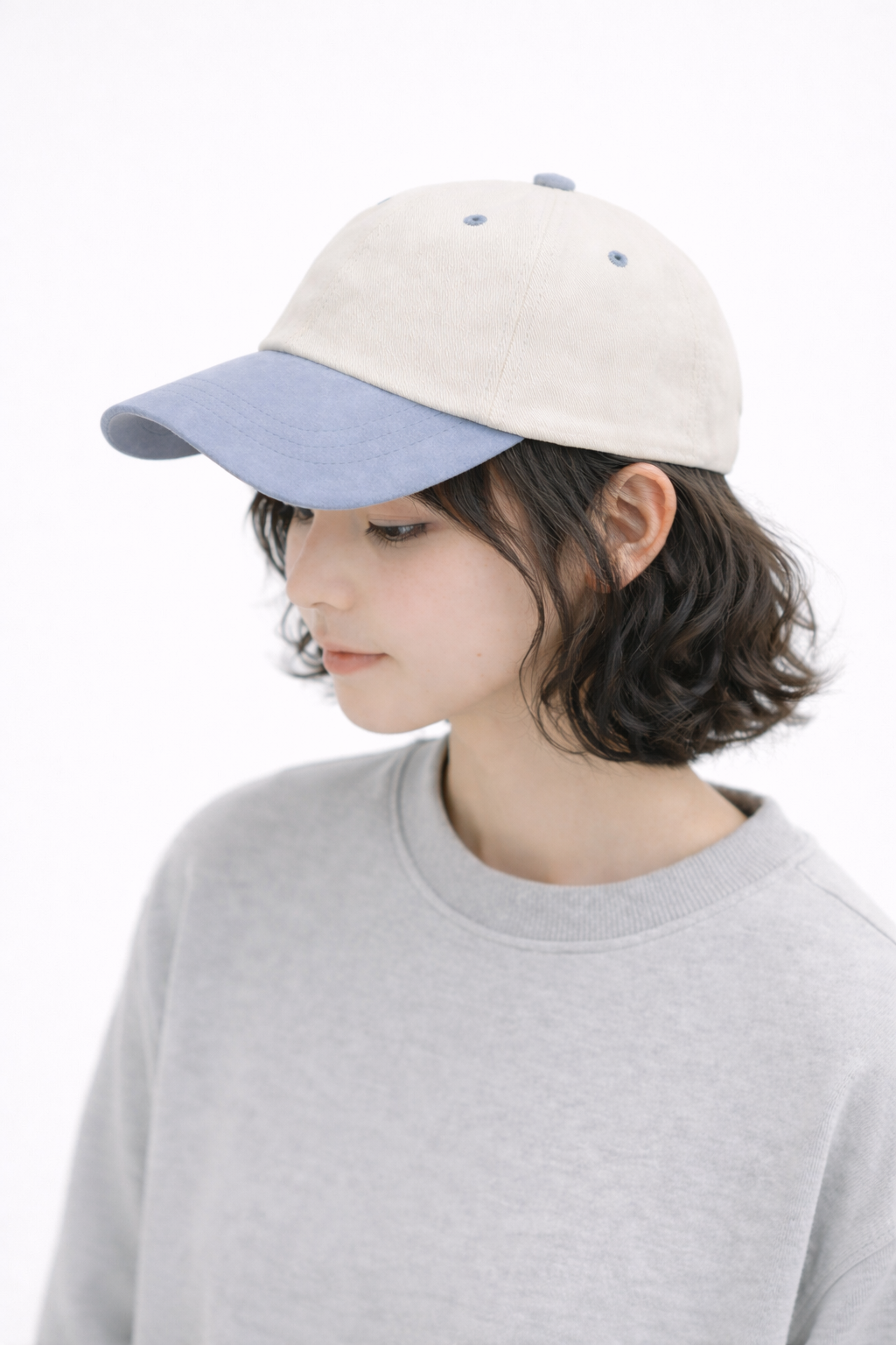 ＜BC#26056＞6Panel Baseball Cap -Faux Suede Brim-