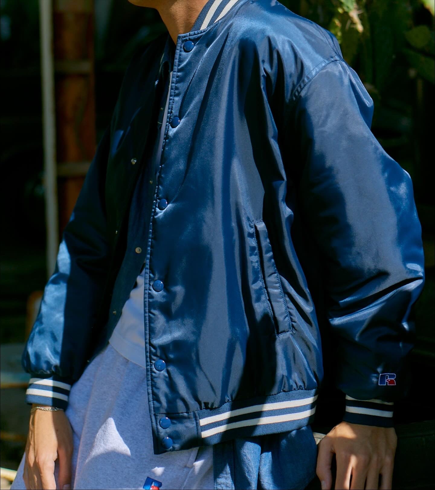 ＜RJ-23008＞Nylon Varsity Light Jacket