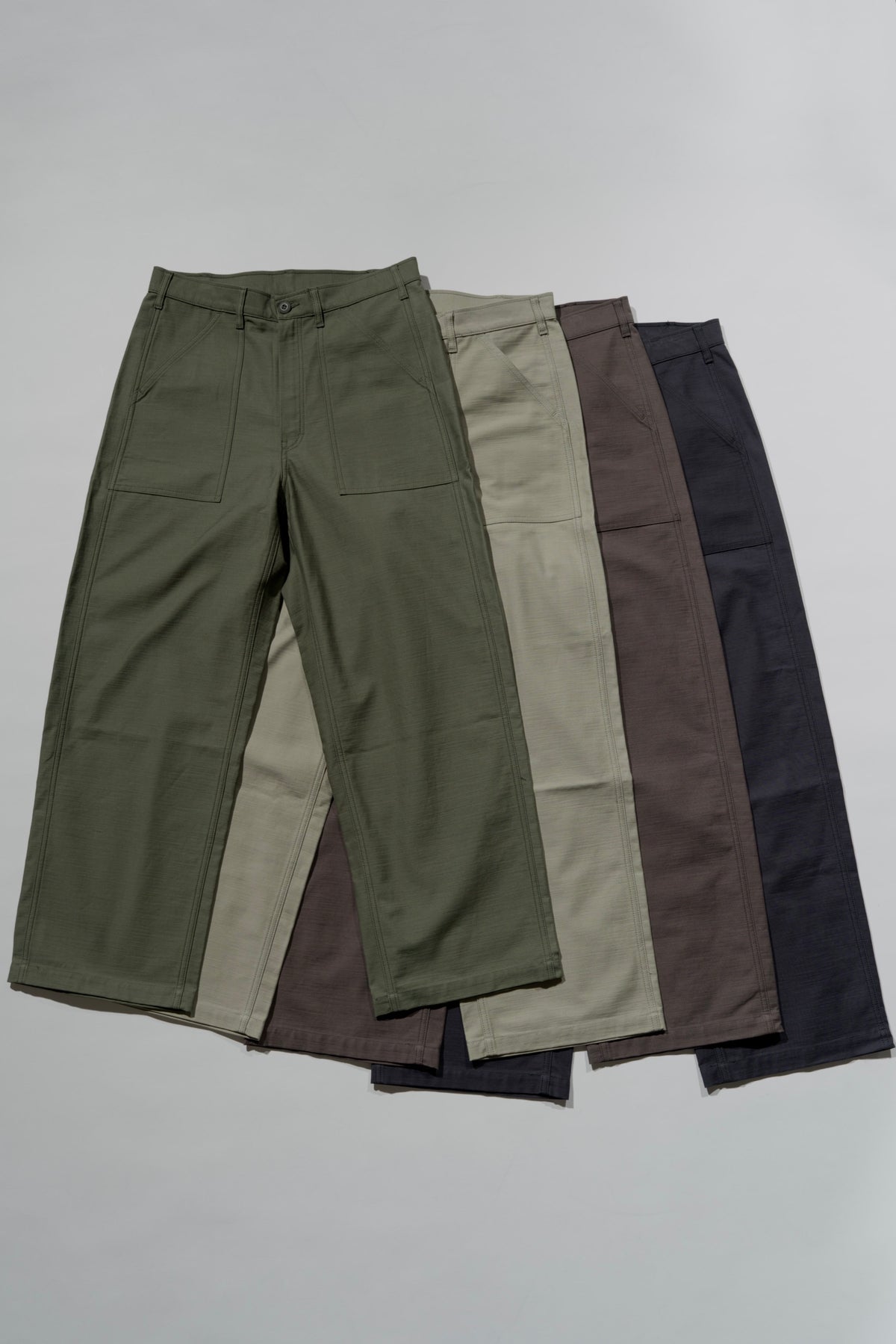 ＜GHI#26552＞ Back Satin Fatigue Pants 'BAGGY'