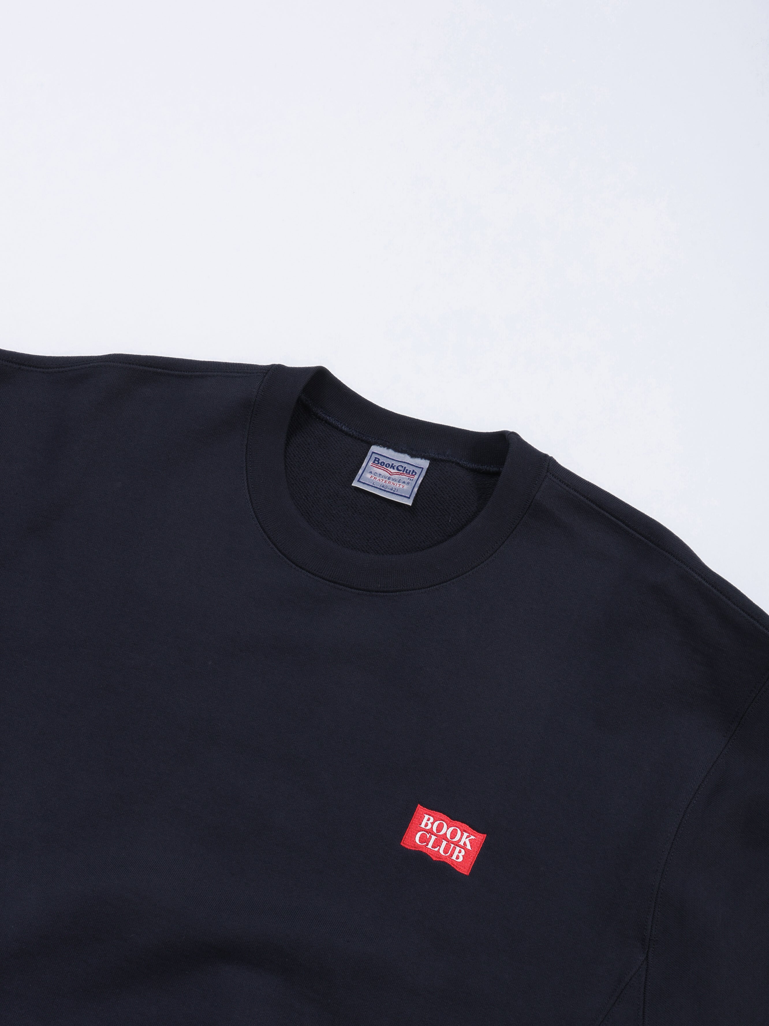 ＜BC#26001＞Heavy Oz Cotton Sweat Crew Shirt -BOOK CLUB Logo Emb-