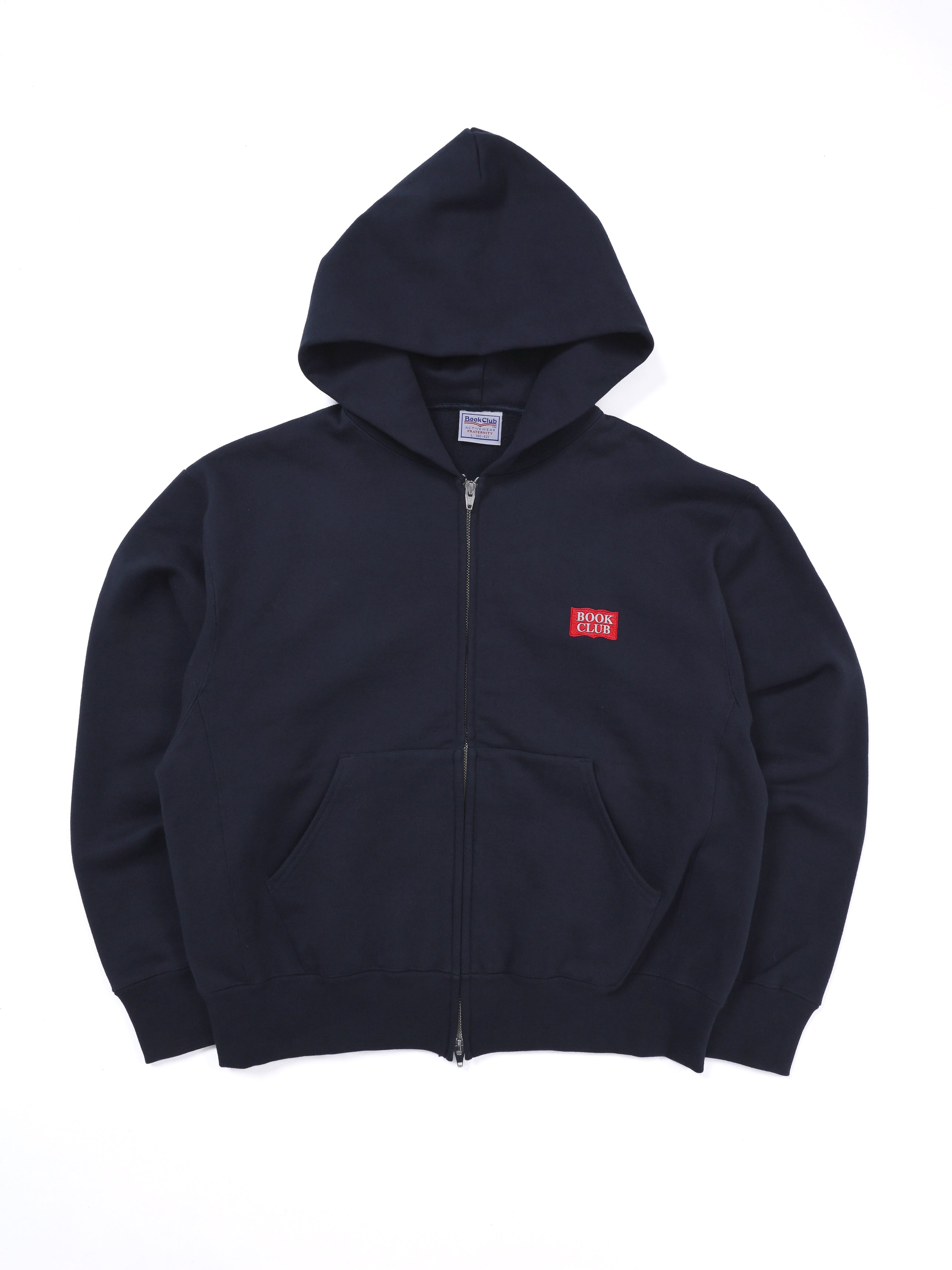 ＜BC#26002＞Heavy Oz Cotton Sweat Zip up Hoodie -BOOK CLUB Logo Emb-