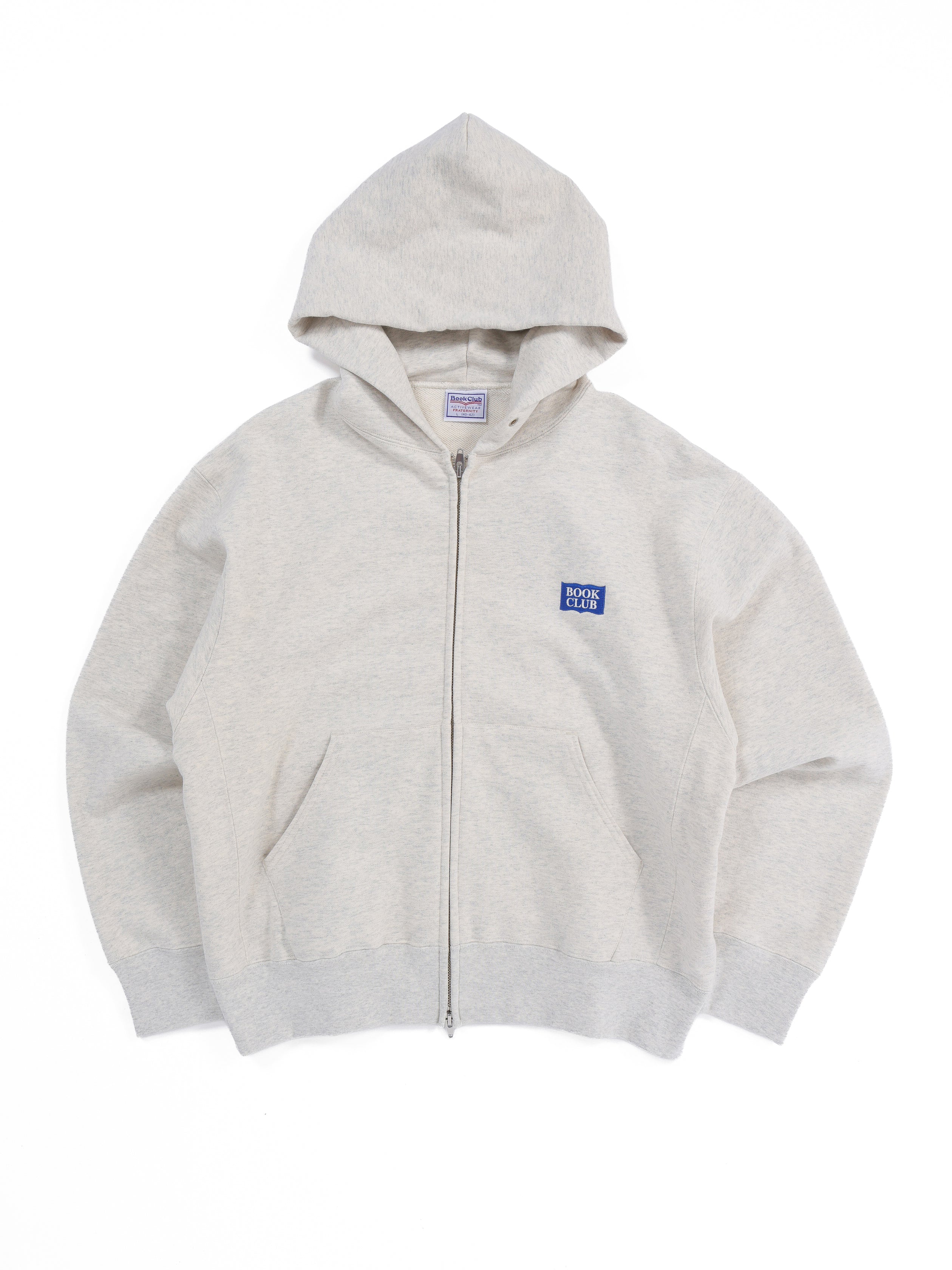 ＜BC#26002＞Heavy Oz Cotton Sweat Zip up Hoodie -BOOK CLUB Logo Emb-