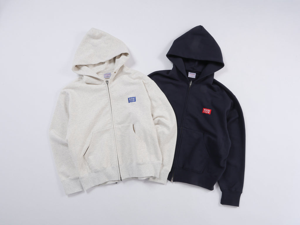 ＜BC#26002＞Heavy Oz Cotton Sweat Zip up Hoodie -BOOK CLUB Logo Emb-