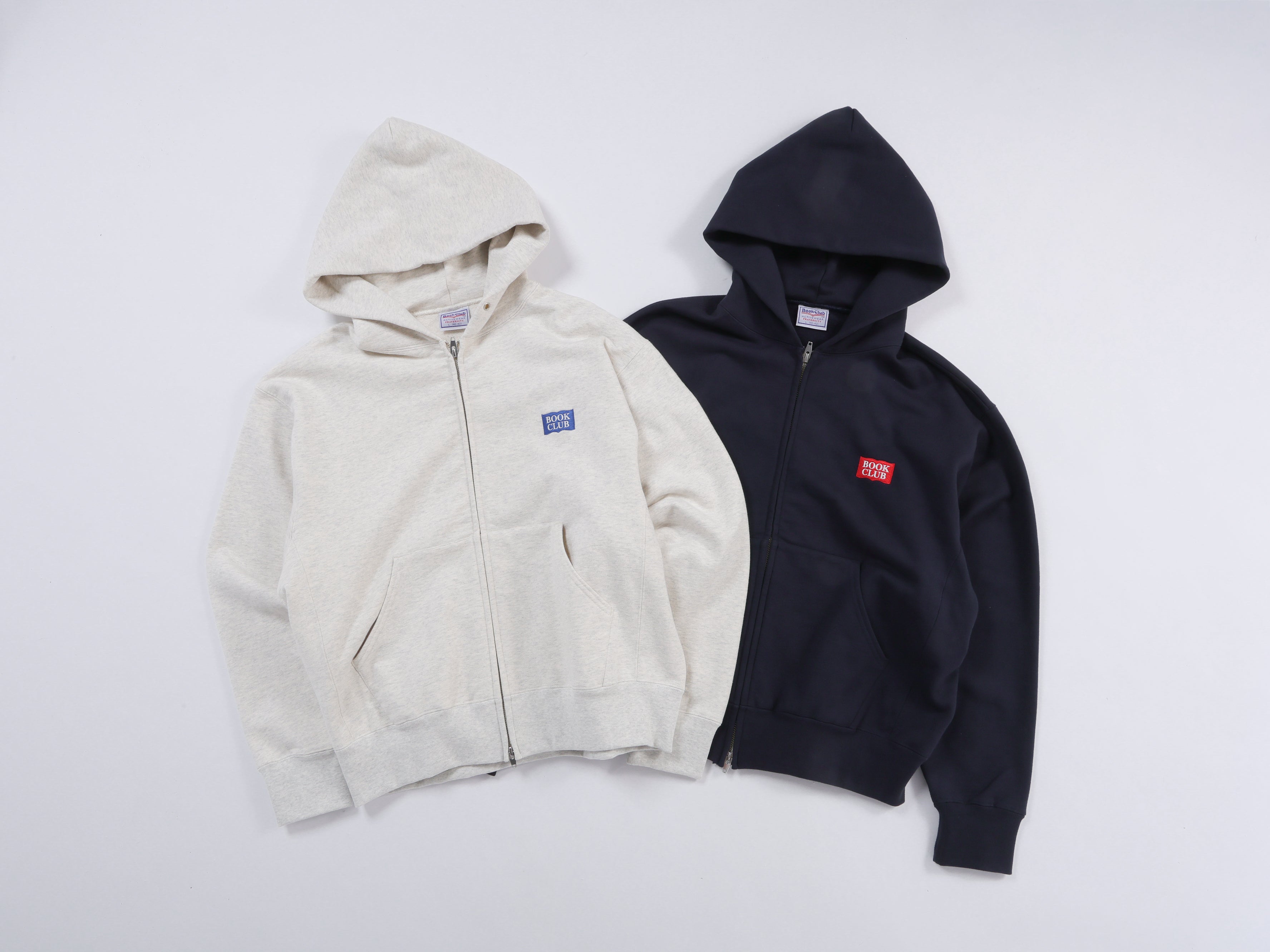 ＜BC#26002＞Heavy Oz Cotton Sweat Zip up Hoodie -BOOK CLUB Logo Emb-