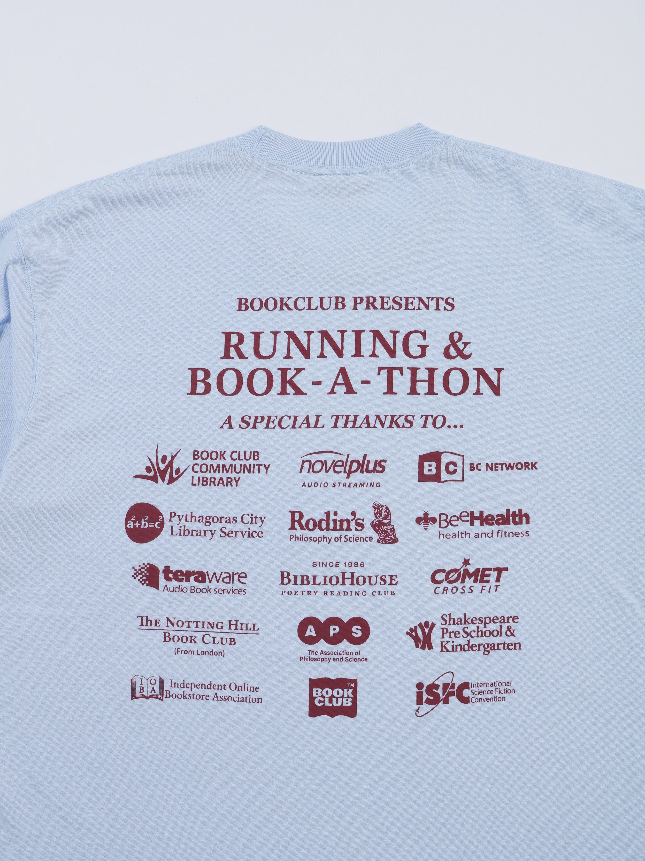 ＜BC#26010＞7oz Cotton Jersey Tube Body S/S Shirt -Book A-Thon~Sponsor Logo~-