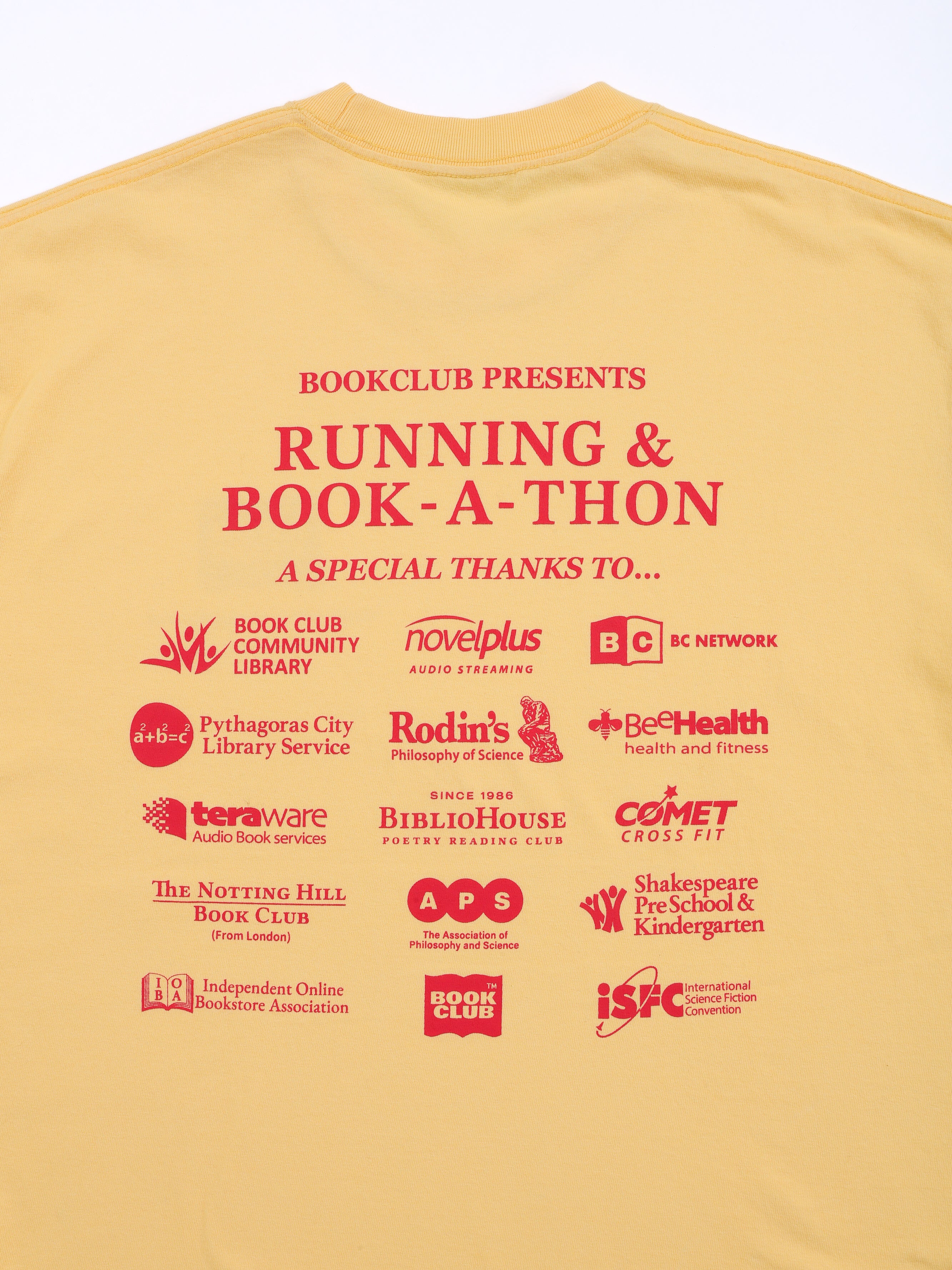 ＜BC#26010＞7oz Cotton Jersey Tube Body S/S Shirt -Book A-Thon~Sponsor Logo~-