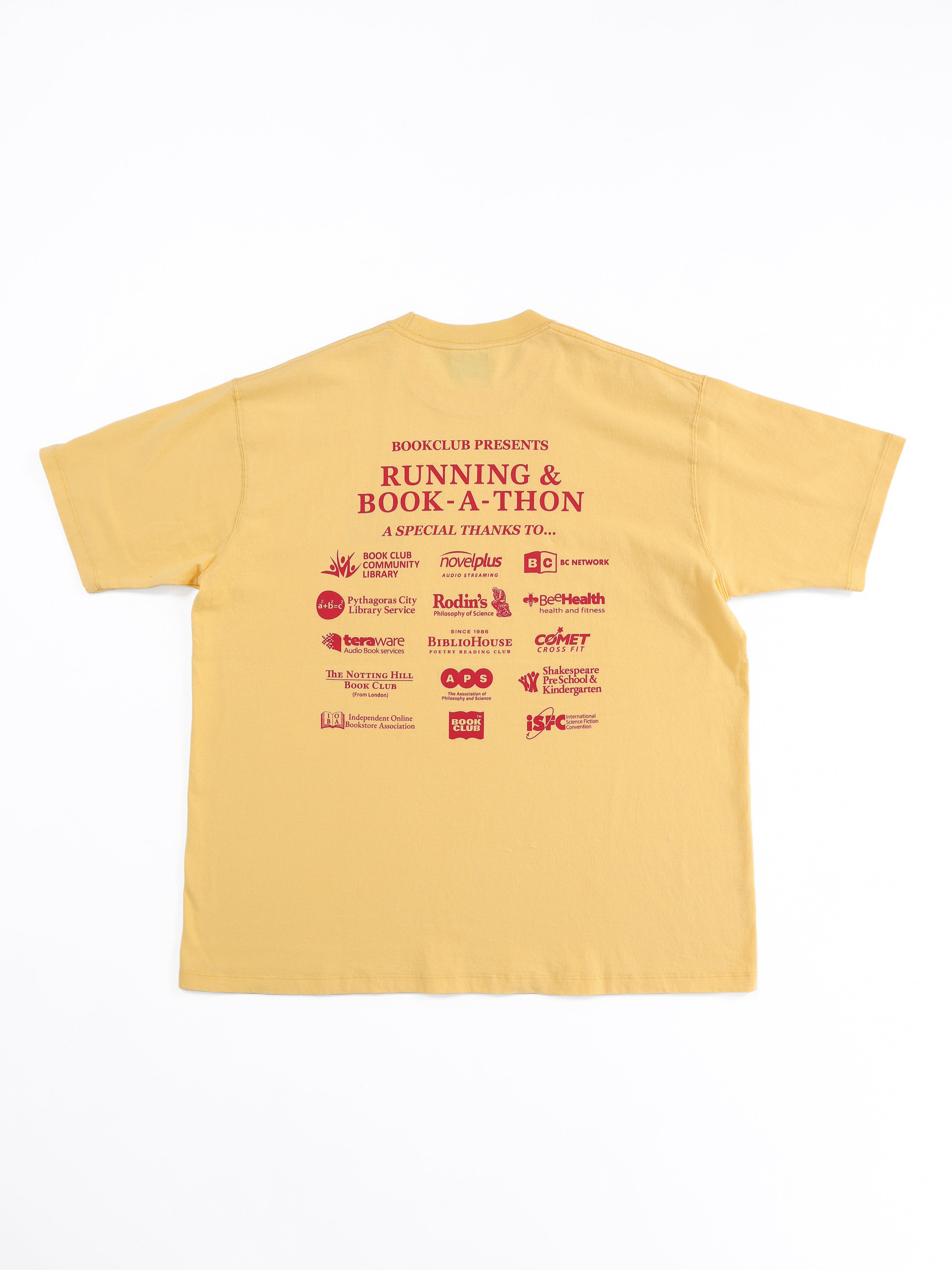 ＜BC#26010＞7oz Cotton Jersey Tube Body S/S Shirt -Book A-Thon~Sponsor Logo~-