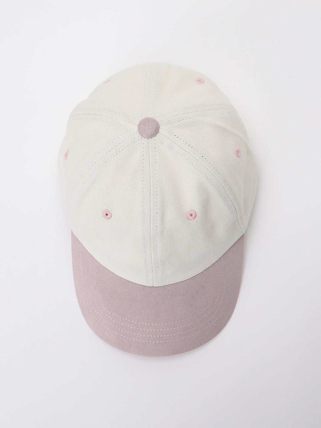 ＜BC#26056＞6Panel Baseball Cap -Faux Suede Brim-