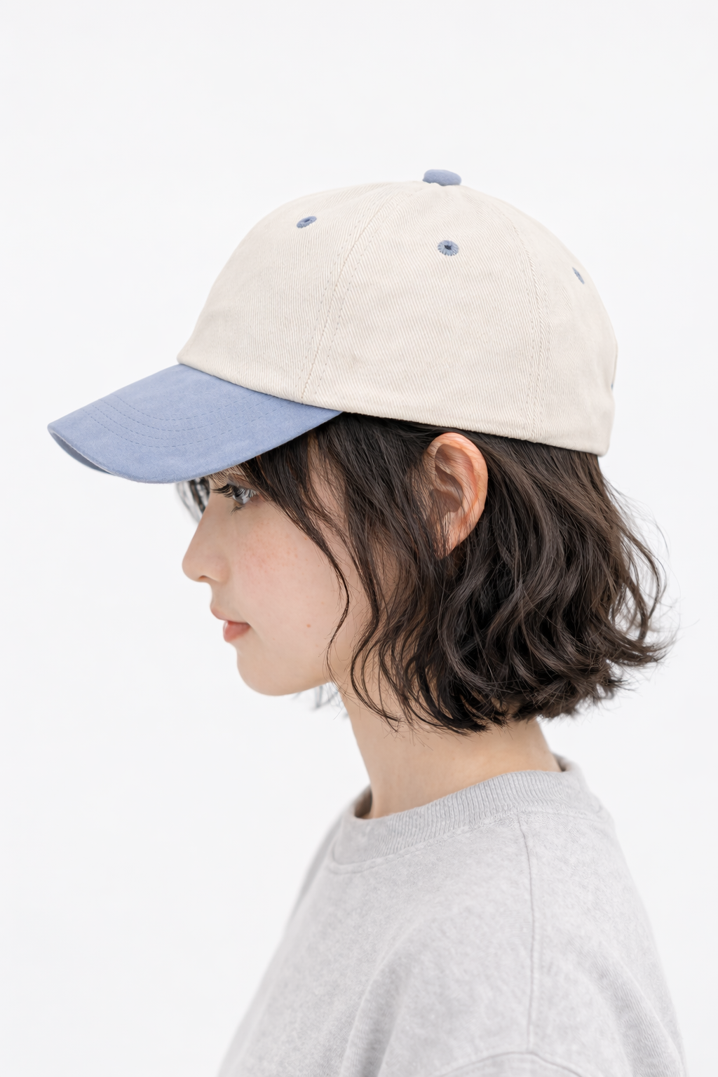 ＜BC#26056＞6Panel Baseball Cap -Faux Suede Brim-